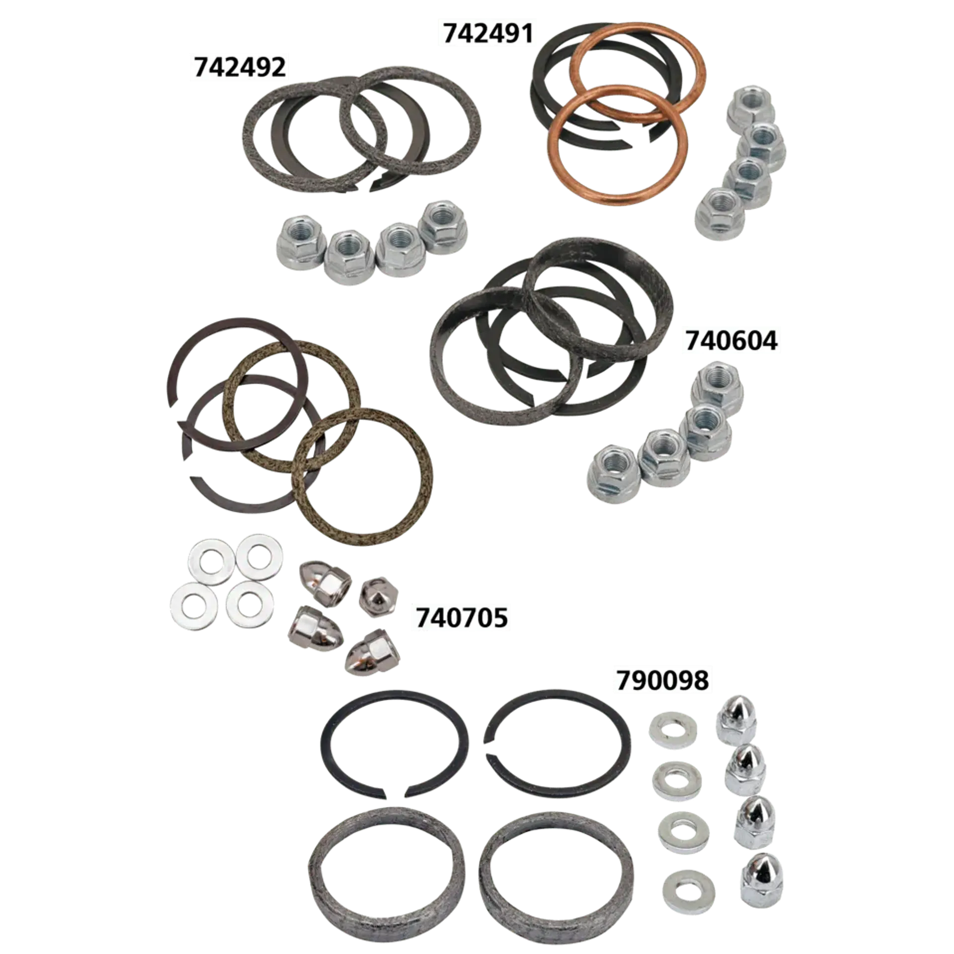 Exhaust Mount Kit, Graphite wired