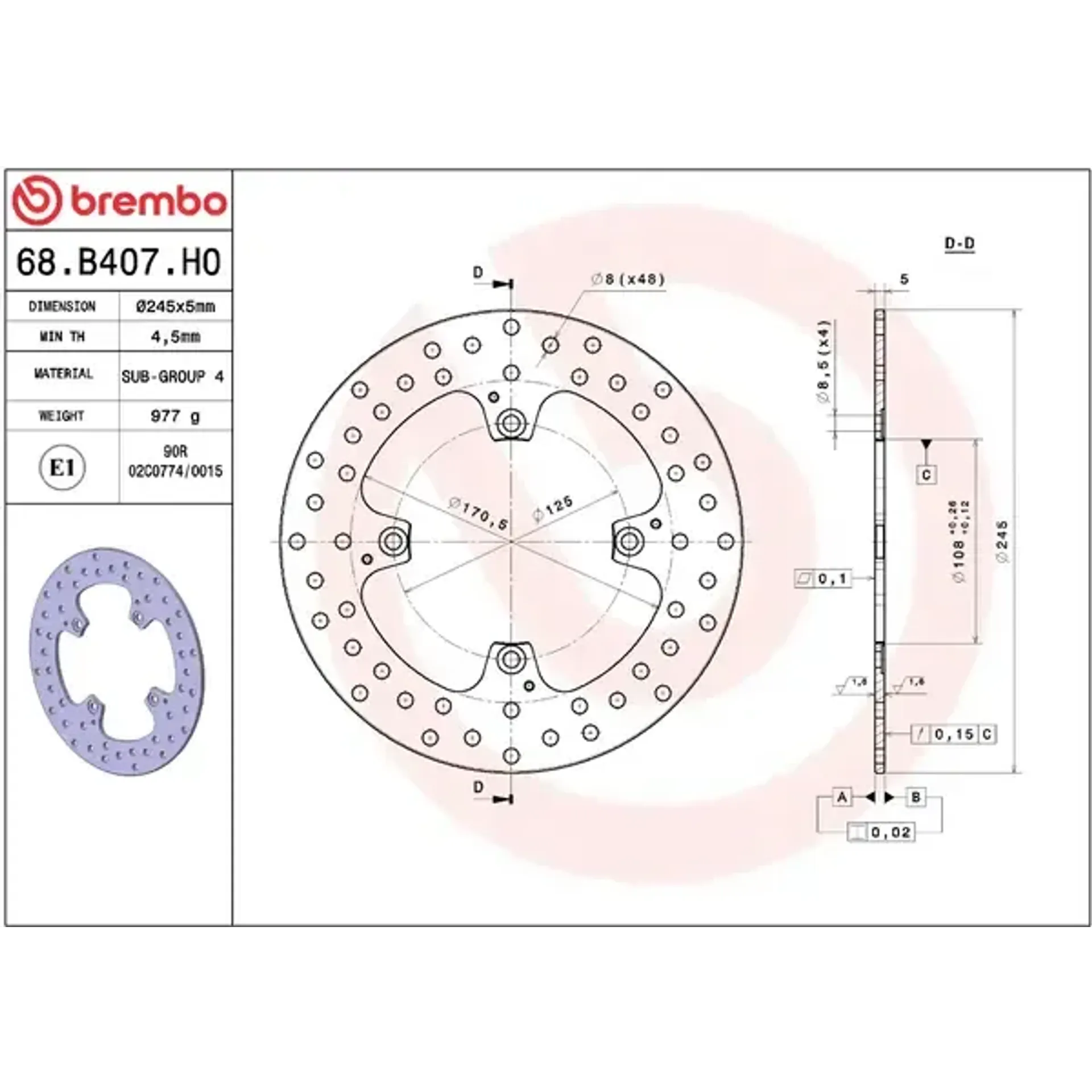 Brake disc fix rr
