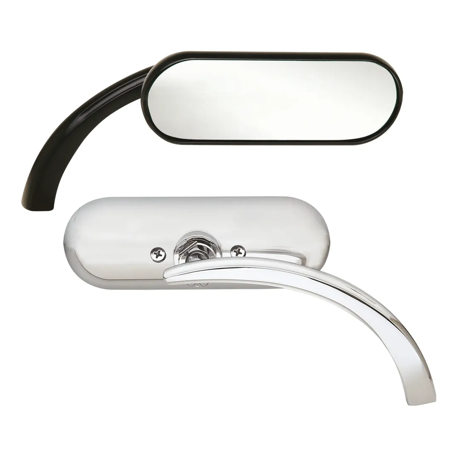 CHROME MINI OVAL MIRROR LEFT