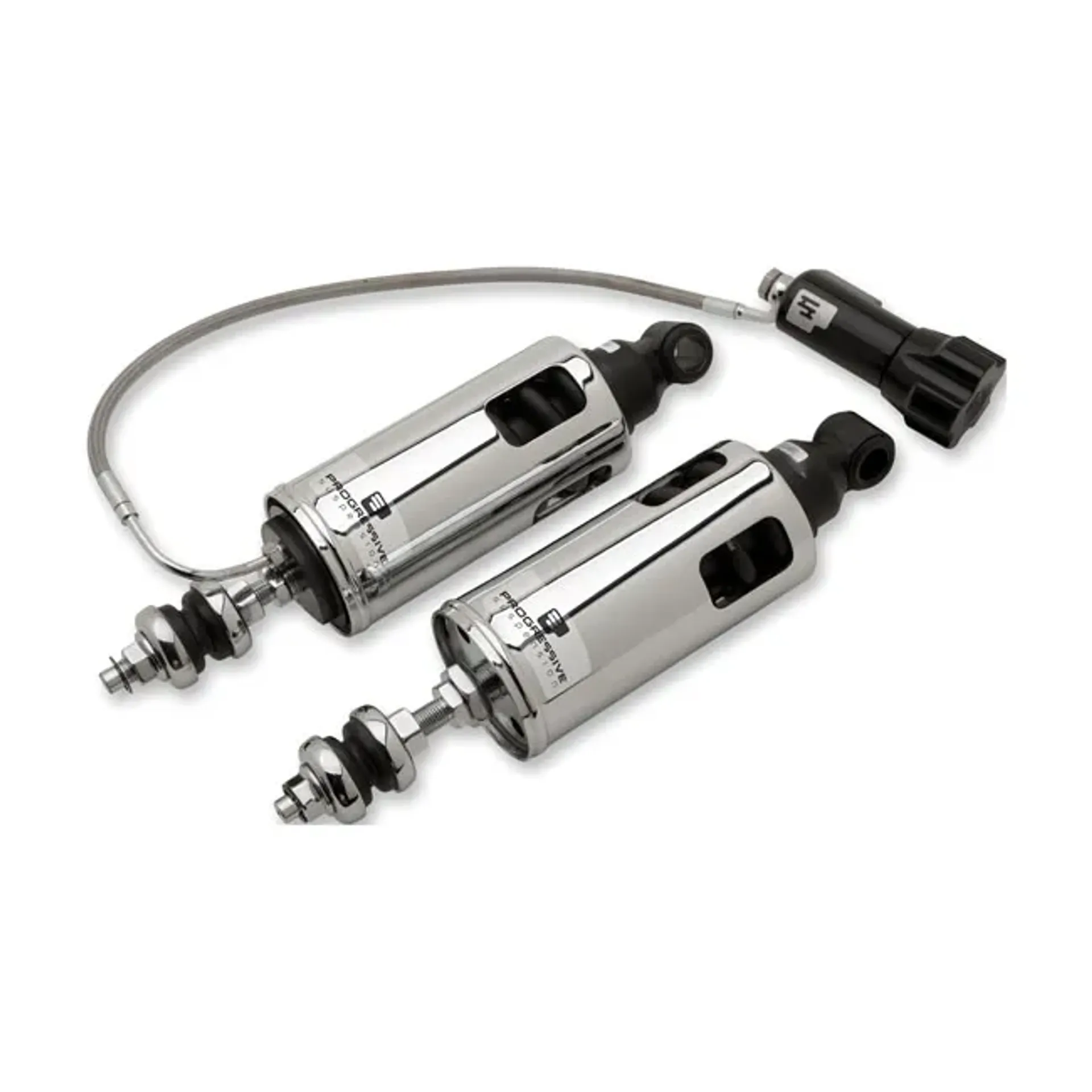 PS, 422 series shocks. STD to -2". Heavy Duty. RAP. Chrome