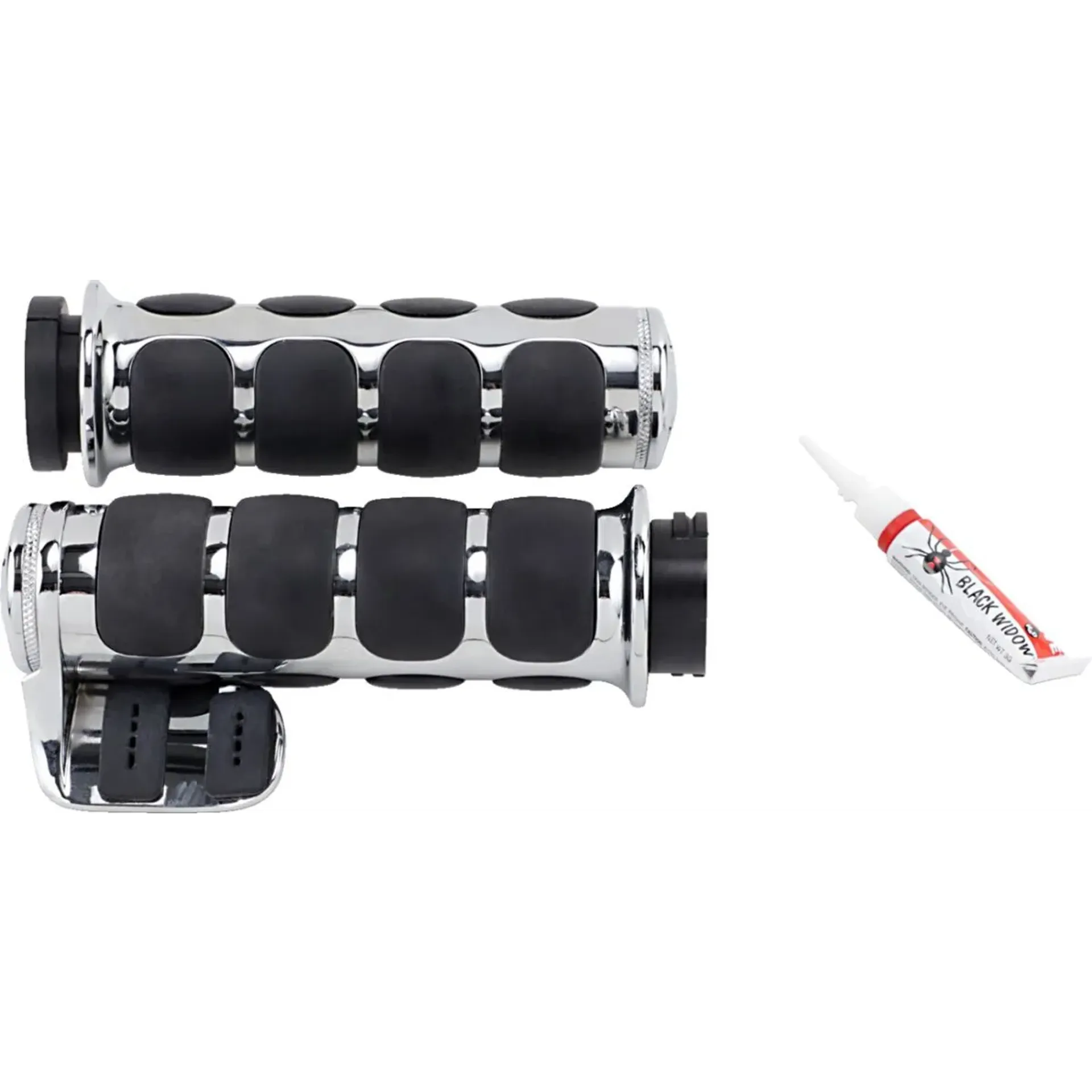 Iso-Grip For Dual Cable Throttle Chrome