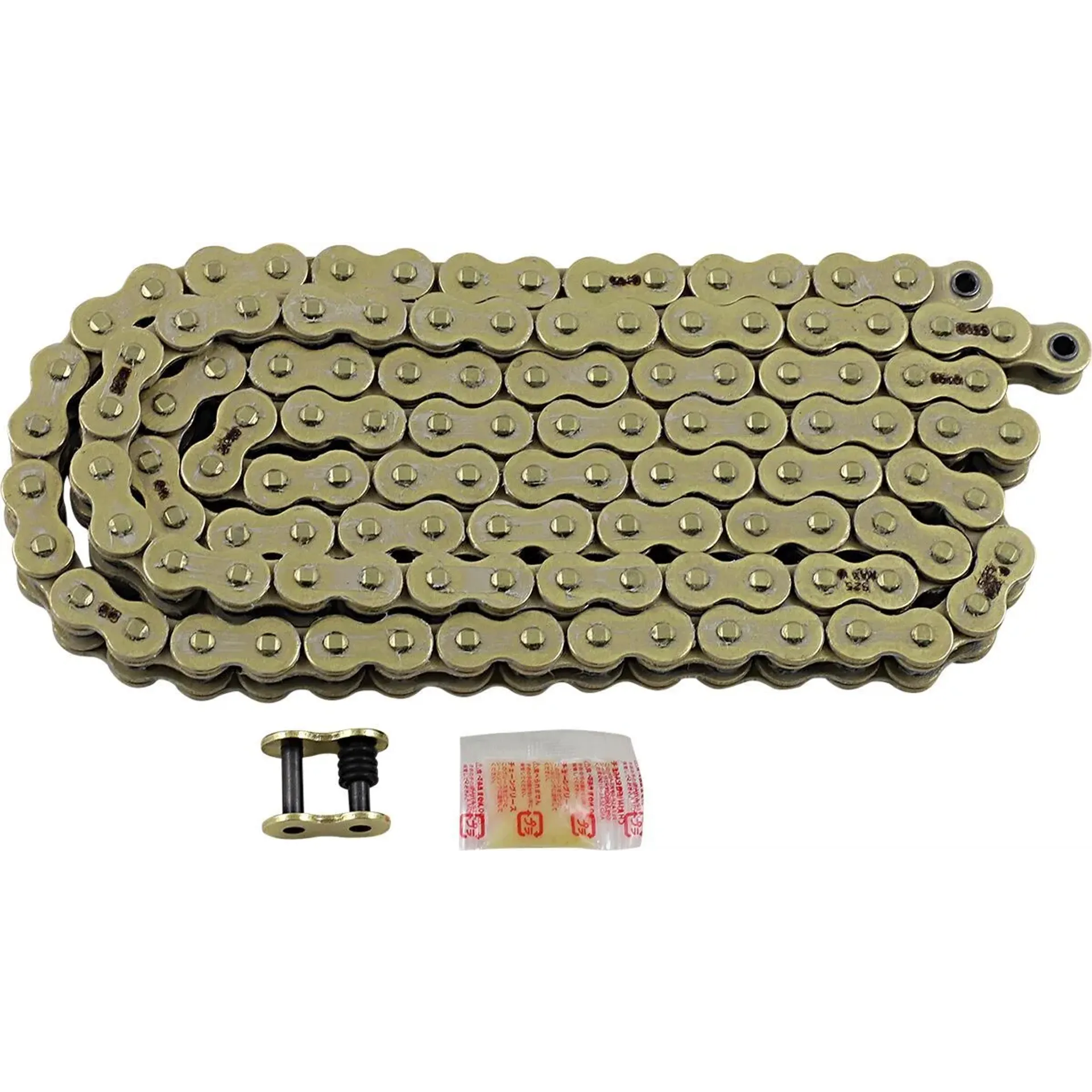 Max-O 120 Rivet Link 525 O-Ring Replacement Drive Chain / Gold|Gold / Carbon Alloy Steel