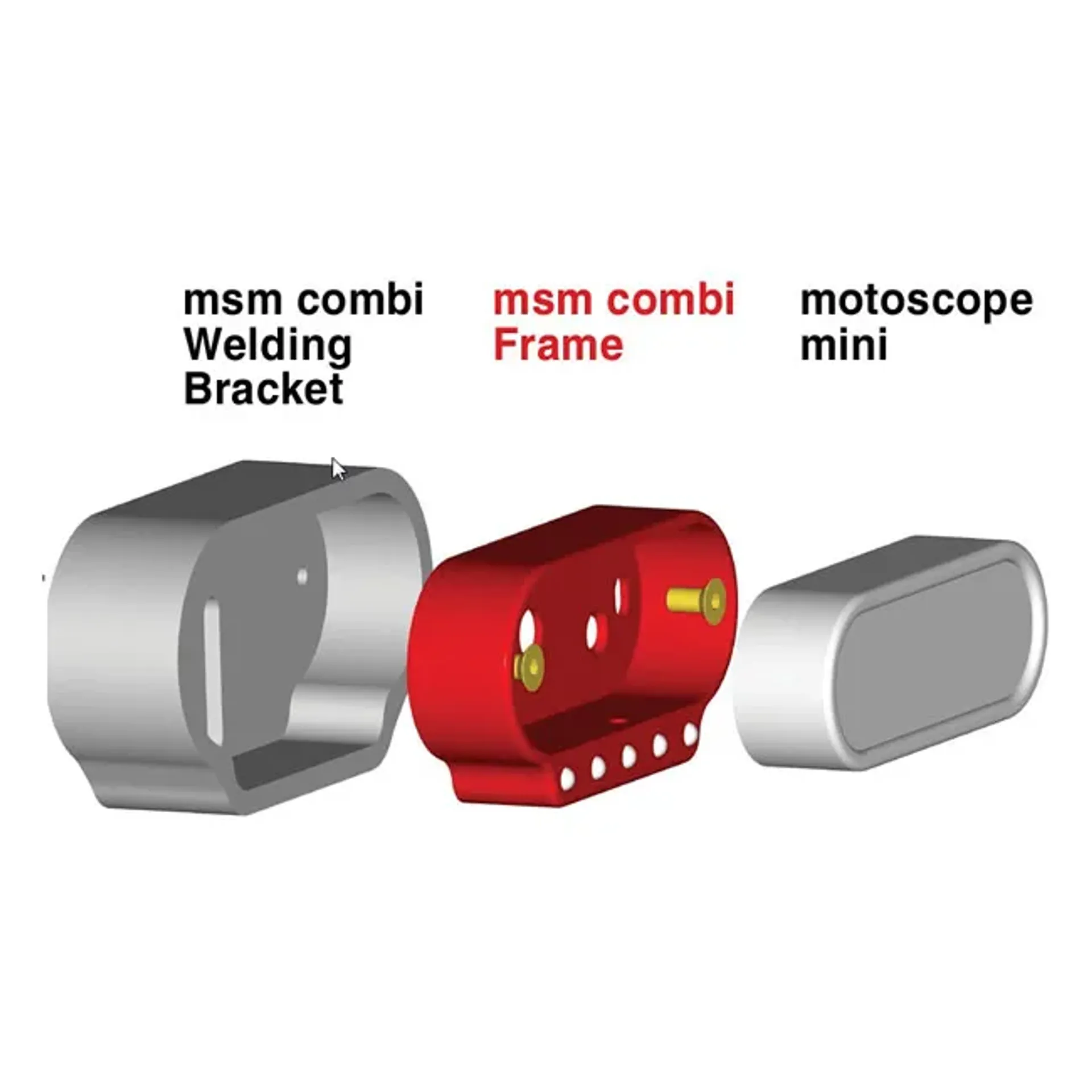 Motogadget, MSM Combi Frame with indicator lights. Polished