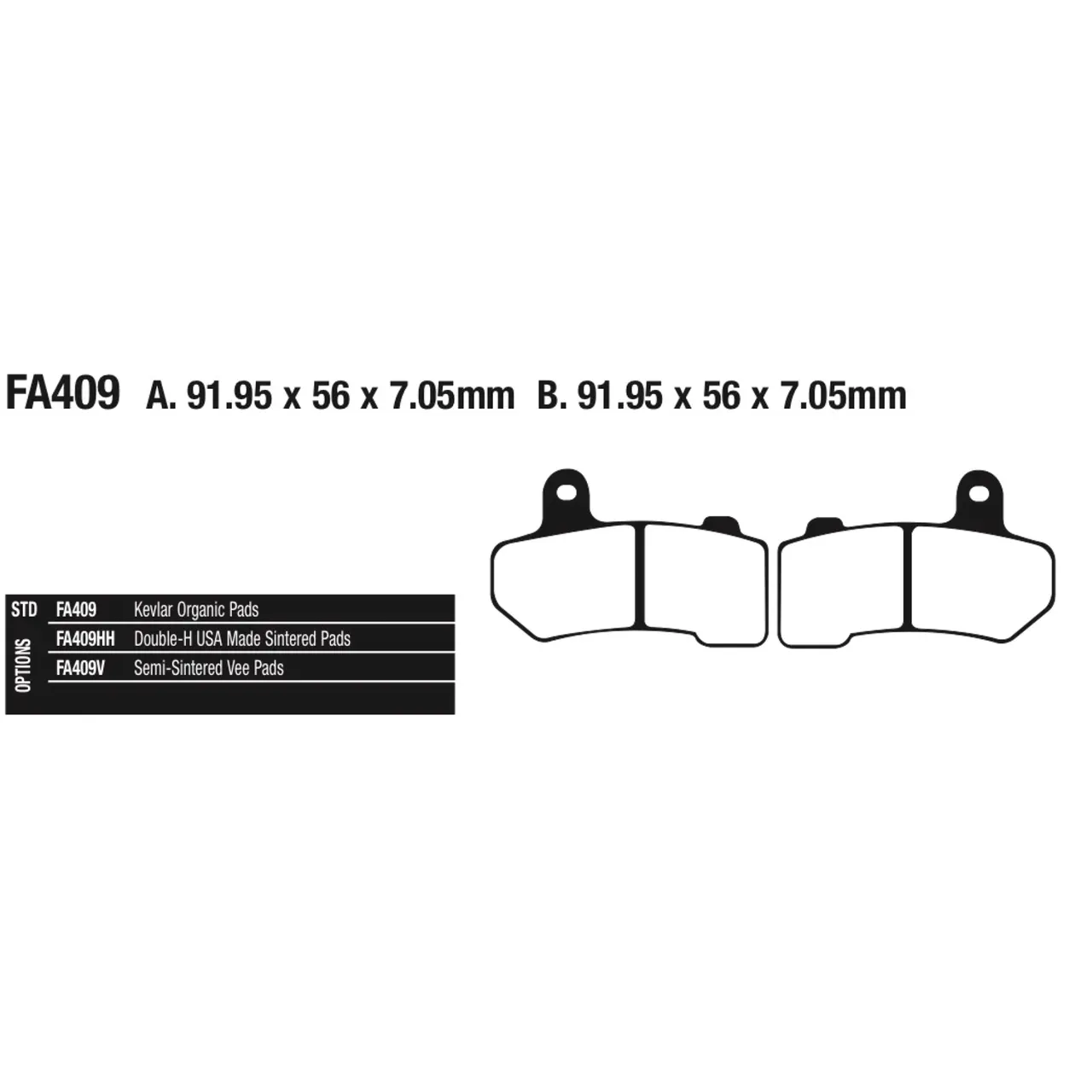 EBC-HH Sinter Pads VRSC06-17 FLH08-17 FR - Afbeelding 2
