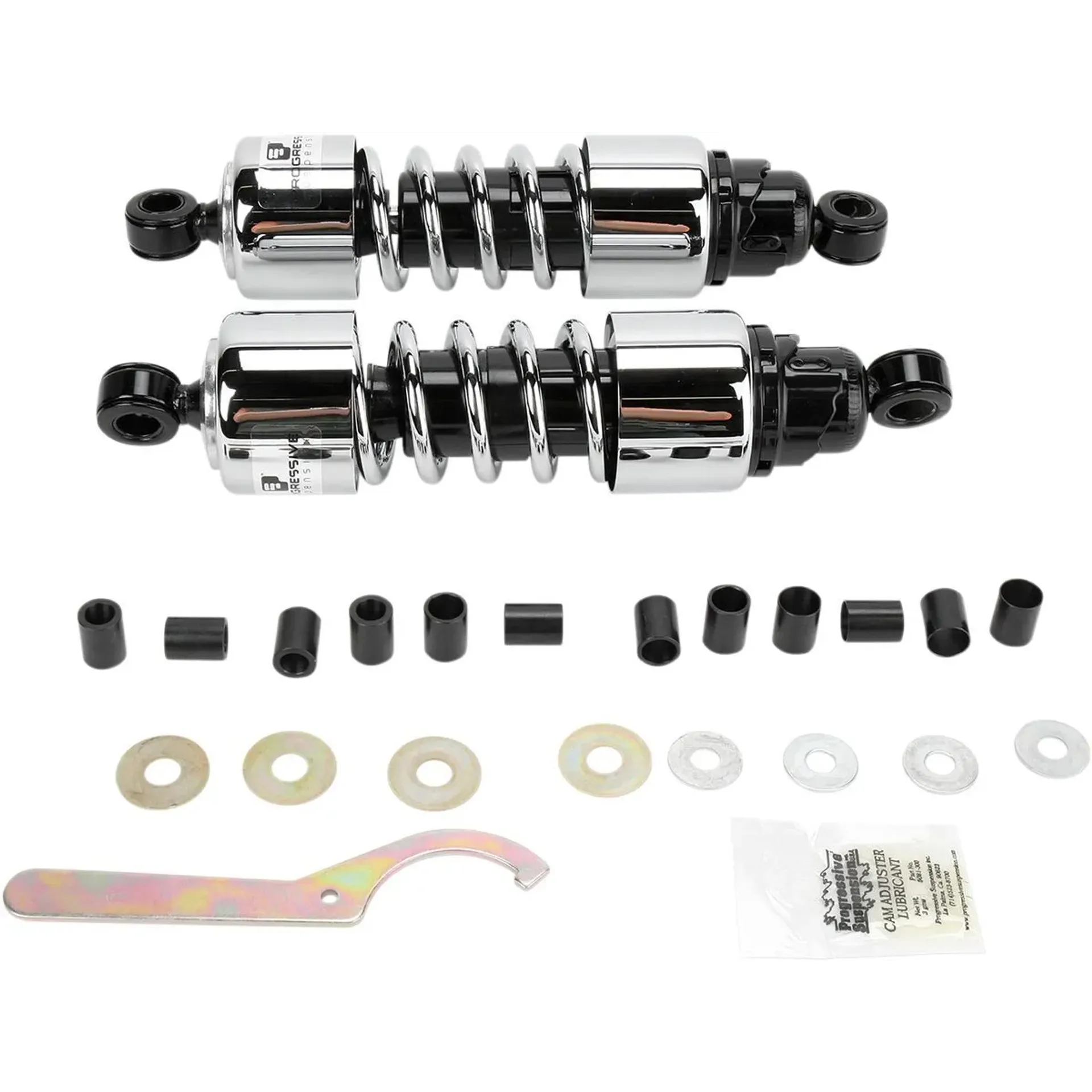 Progressive Suspension Chrome 412 Series Dual Shock 11.5″