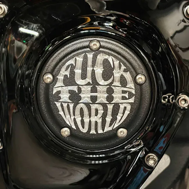 Indian Larry, %27%27FTW%27%27 logo 5-hole point cover. Matte black