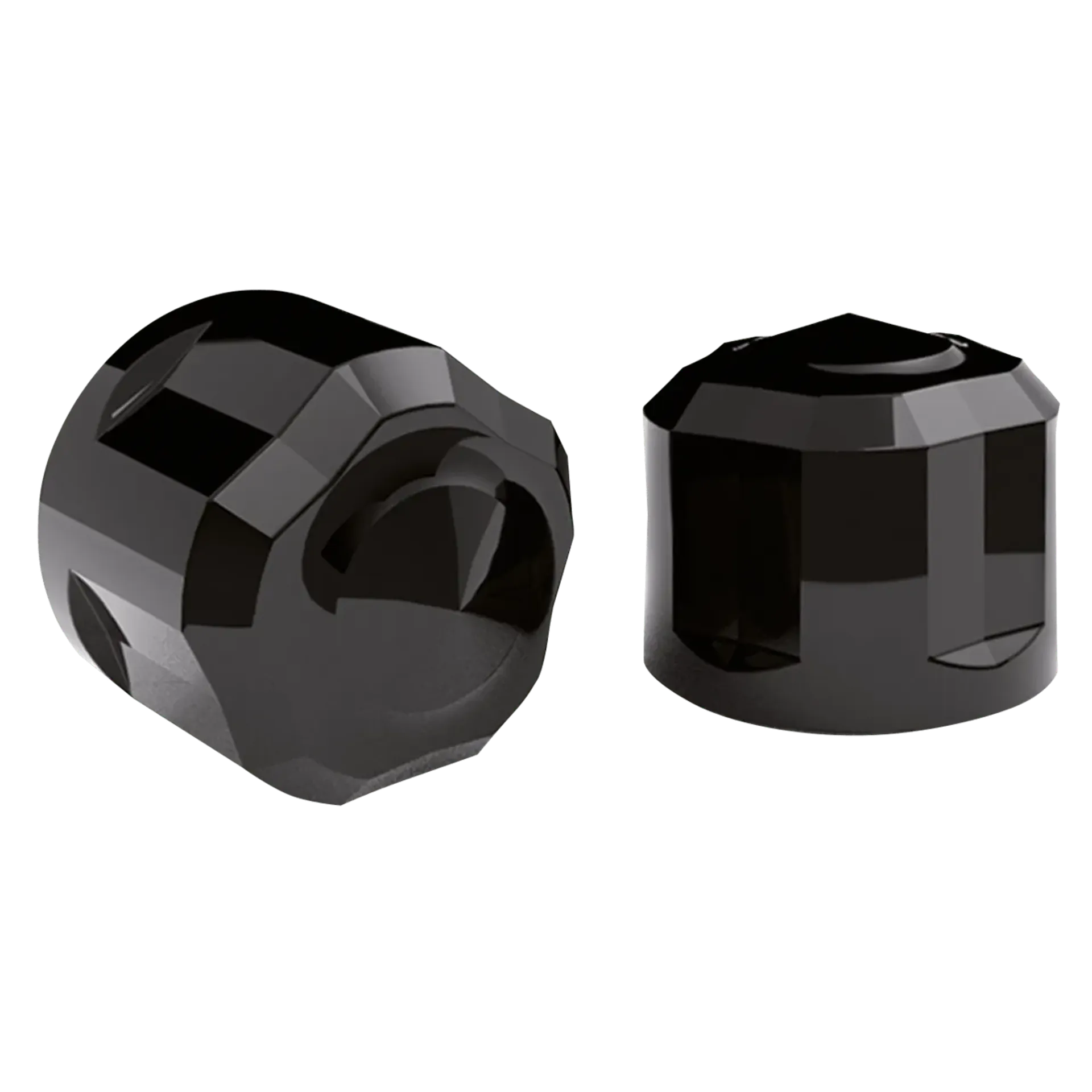 Diamond Cut Crown Bolt Cap Kit Black