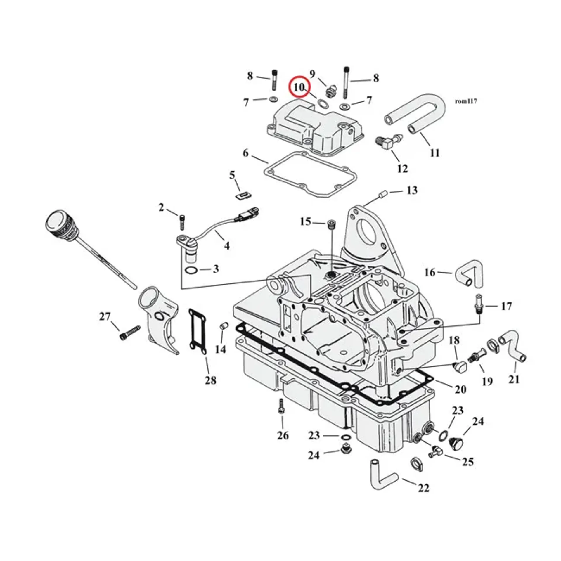 Cometic, O-ring neutral switch / oil pump / crankcase