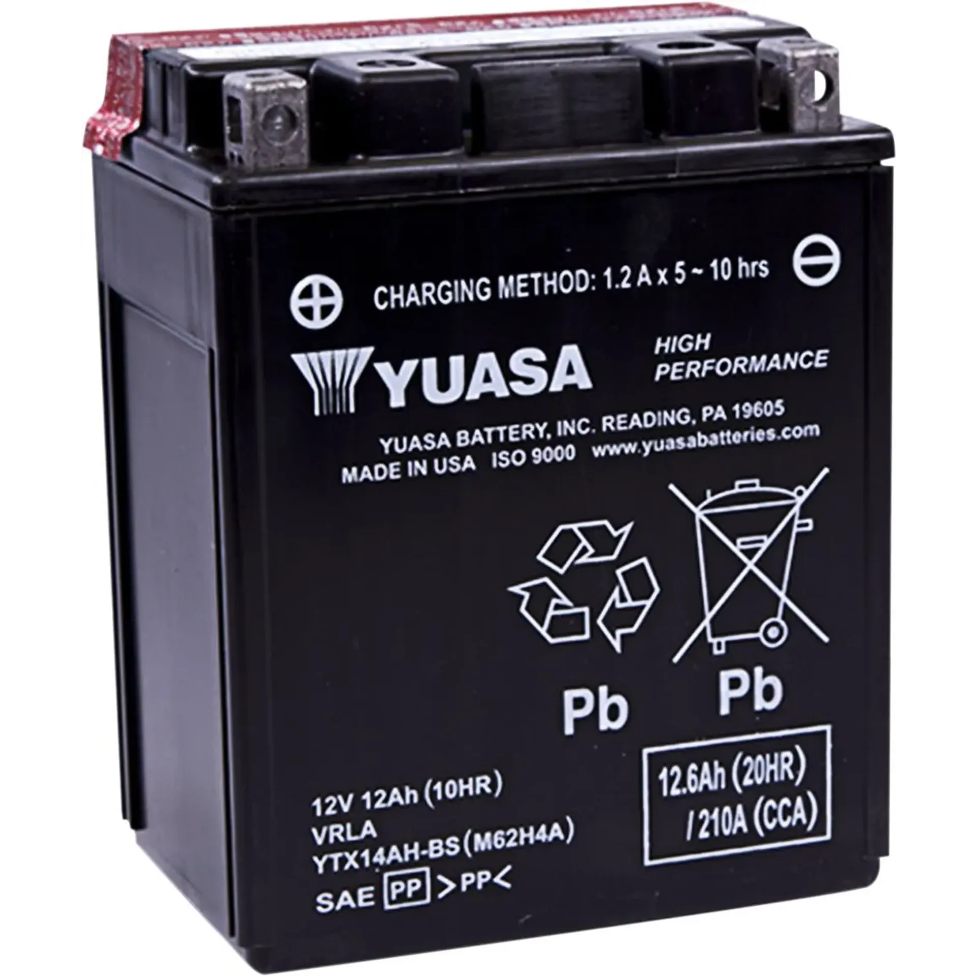 Battery Ytx?? 12V 134 Mm X 89 Mm X 166 Mm Lead Acid Maintenance Free Replacement Black