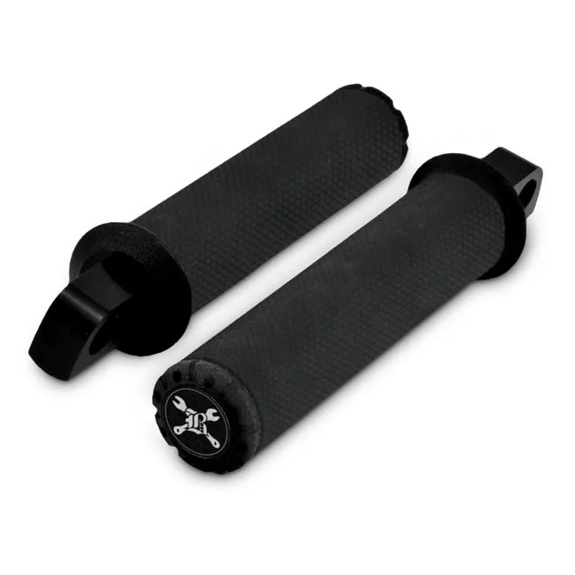 Burly, Hawk Footpeg set Billet. Black Textured