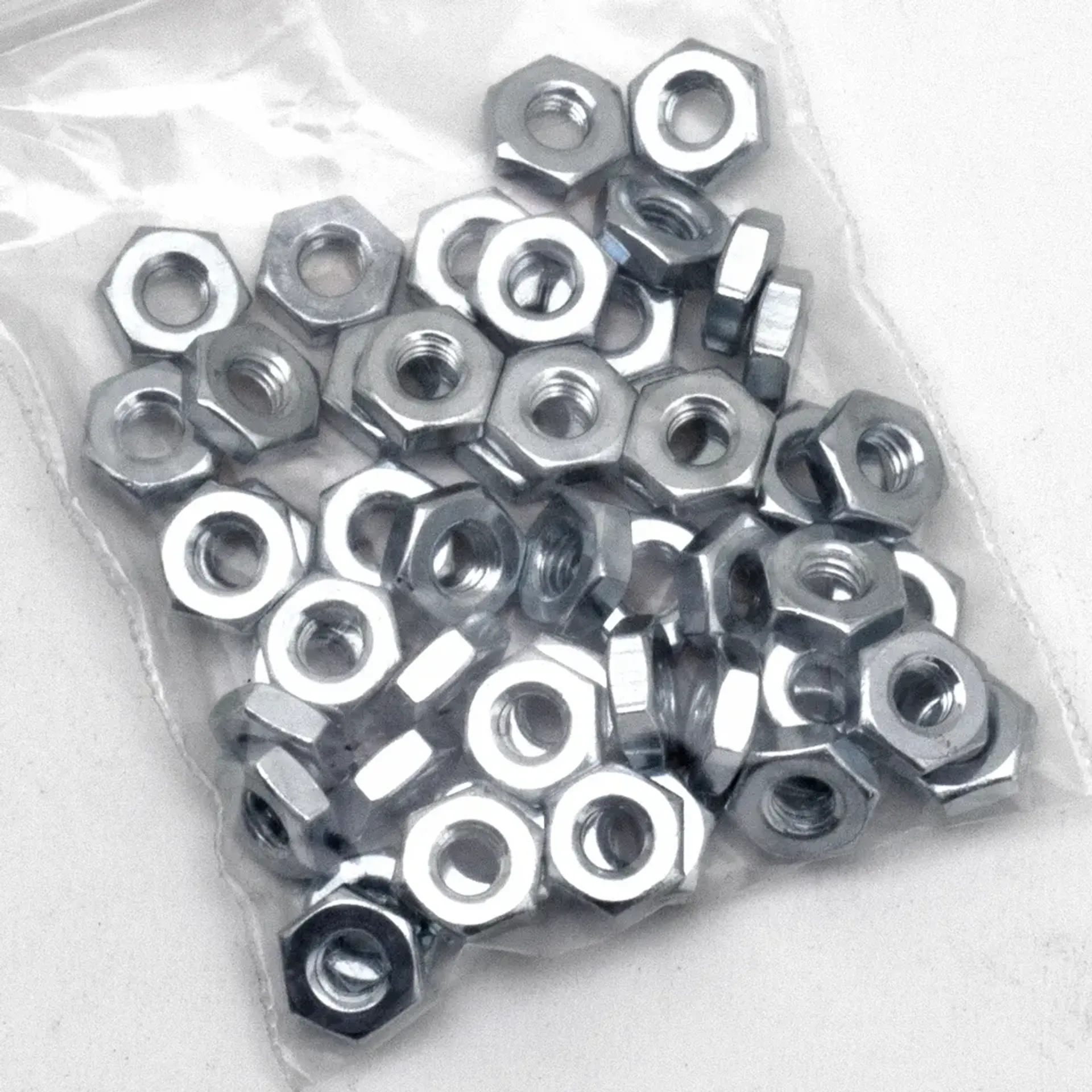 50pck nut #10-32 UNC zinc