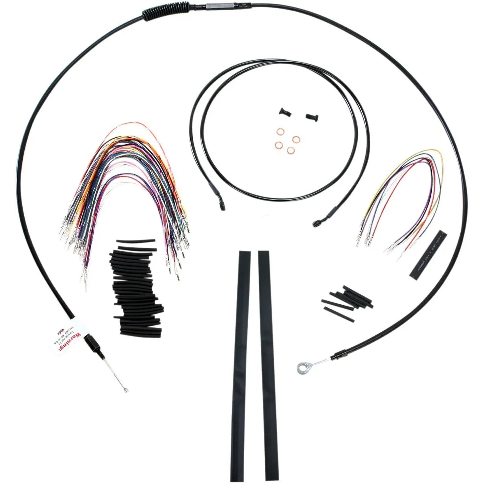 Cable Kit 15″ Black Vinyl Stainless Steel Handlebar W/Abs
