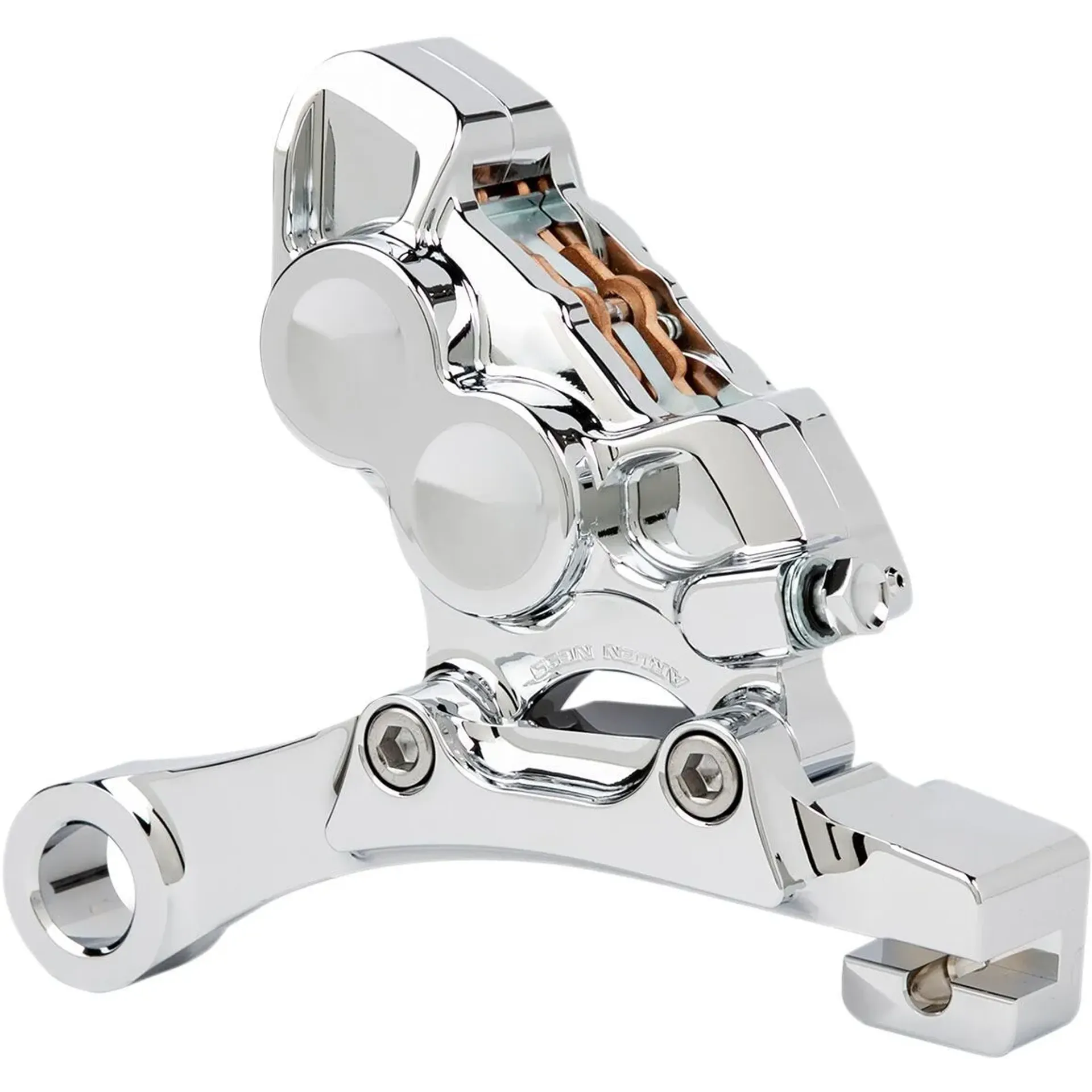 Brake Caliper 4-Piston Rear Chrome