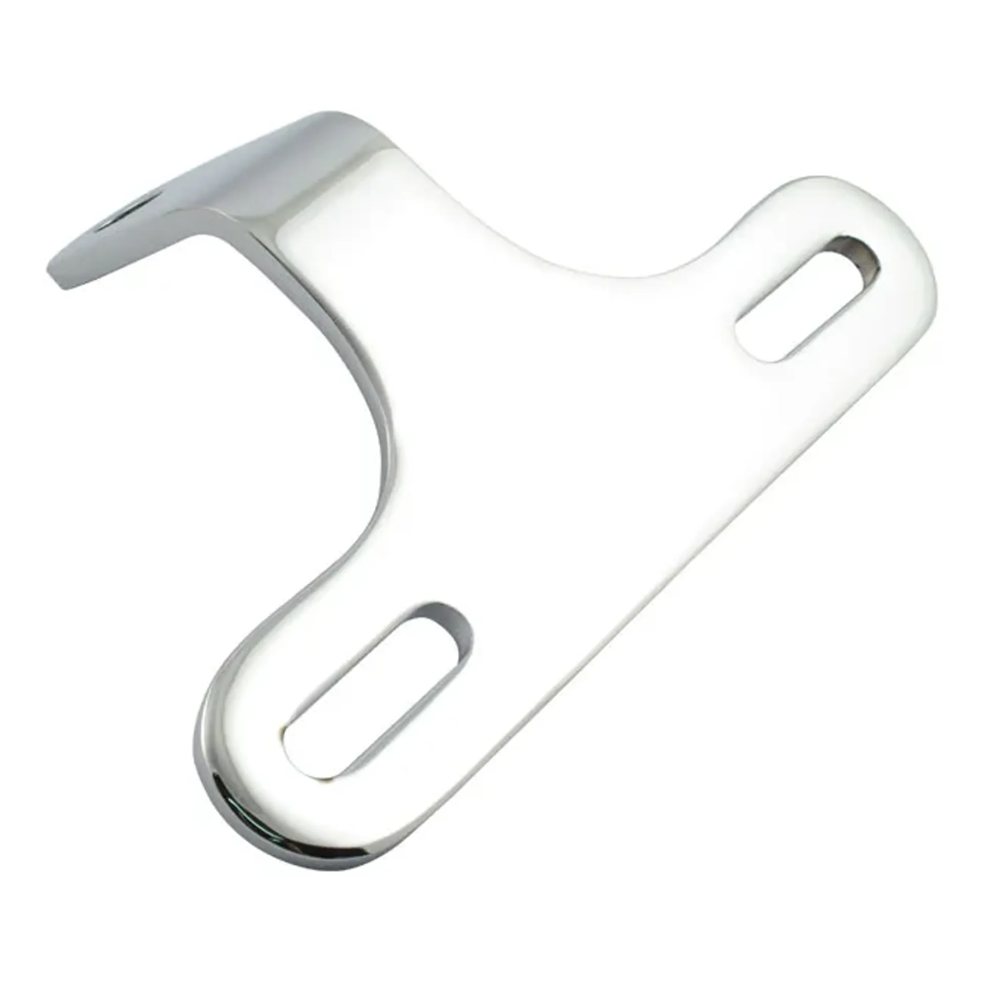 Custom headlamp bracket, slotted. Chrome