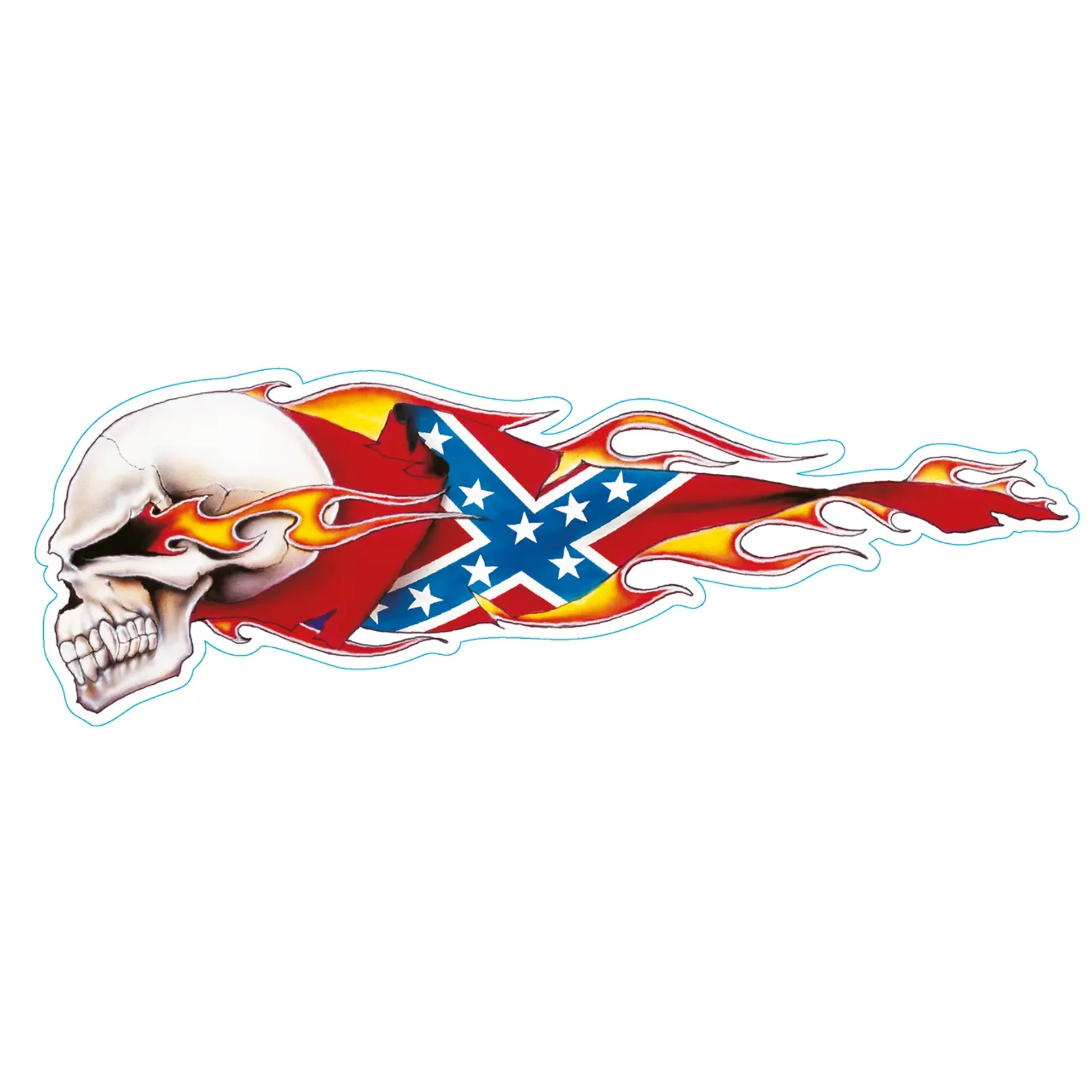 Rebel skull right decal 7 5/8″x2 7/8″