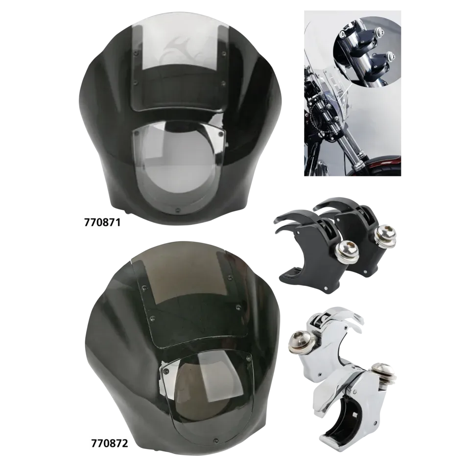 Quarter Fairing Gloss Black Clear Screen - Afbeelding 3