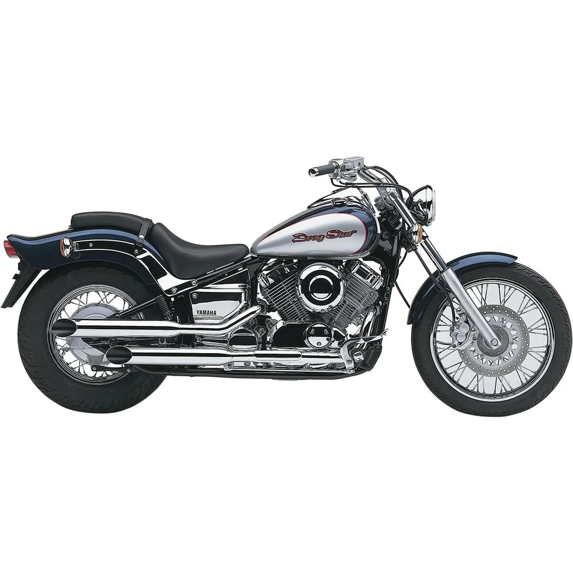 Exhaust System 2 Into 2 Slash Cut Tips Chrome