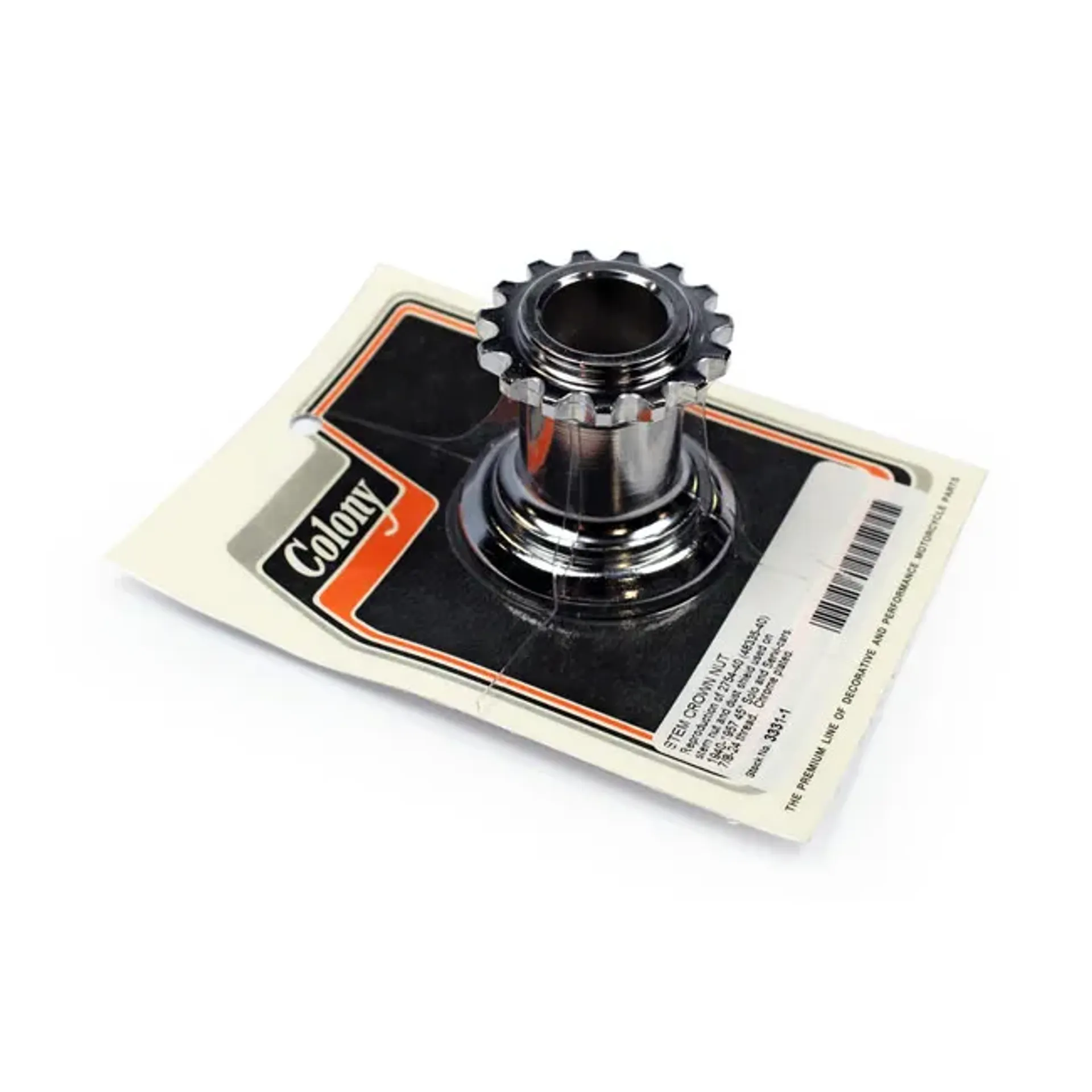 Colony, stem crown nut. Chrome