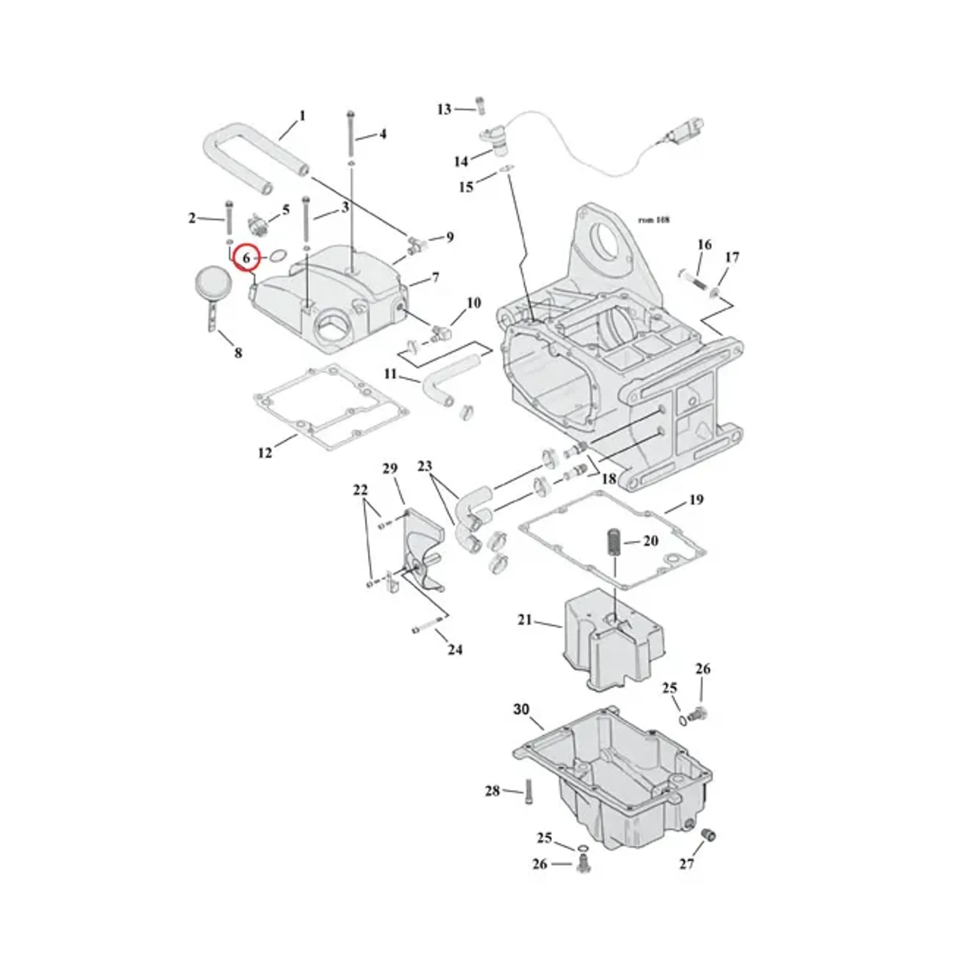 Cometic, O-ring neutral switch / oil pump / crankcase