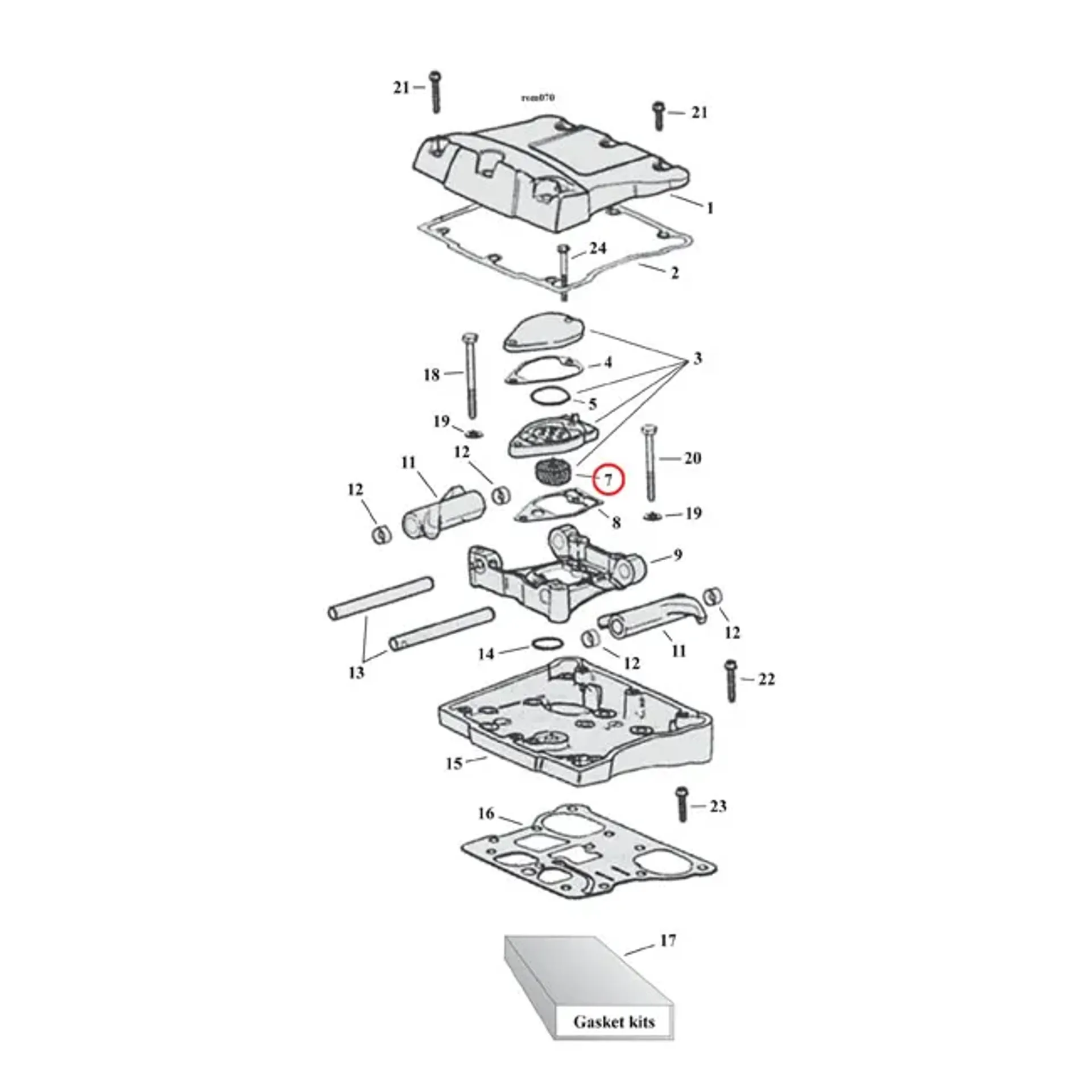 Cometic, filter element, breather baffle