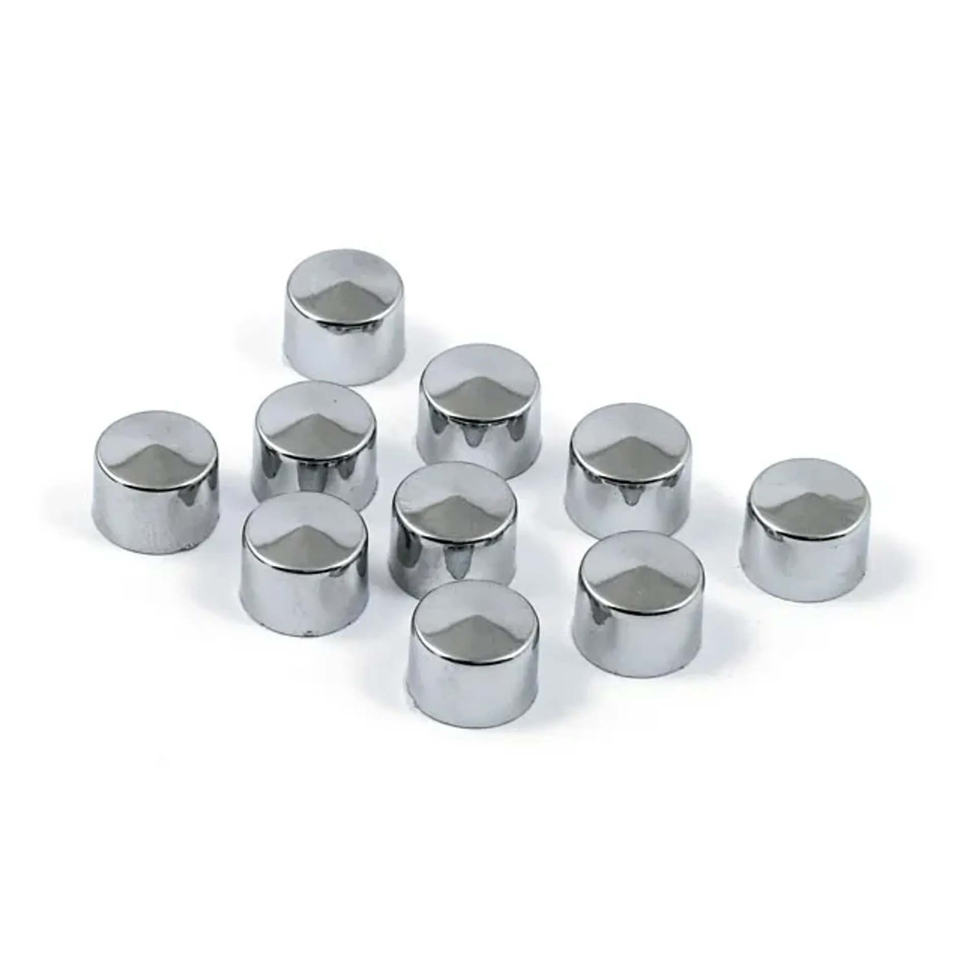 Smoothtopps, push-on bolt cover set. Chrome