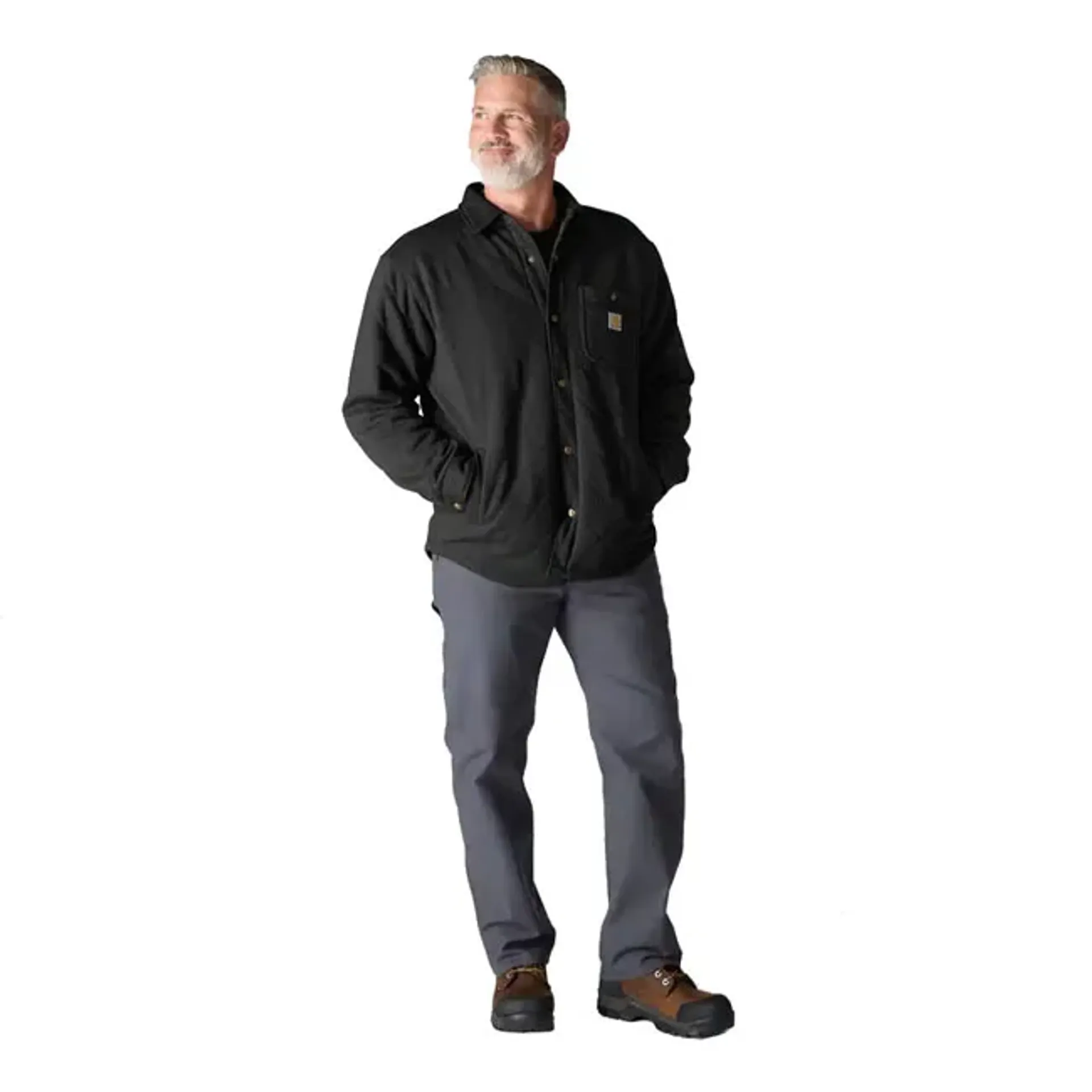 Carhartt Quilted Snap Front shirt black
