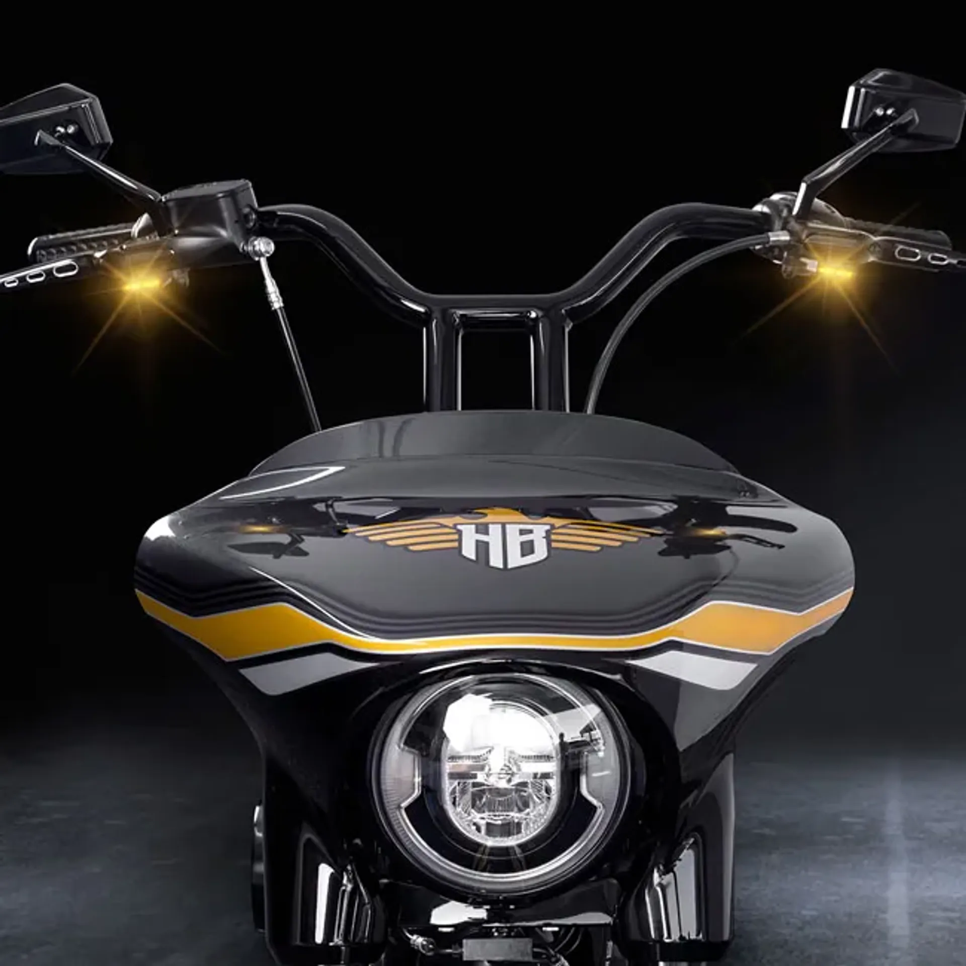HeinzBikes, %27%27Stripes%27%27 below bar turn signals. Black no PL