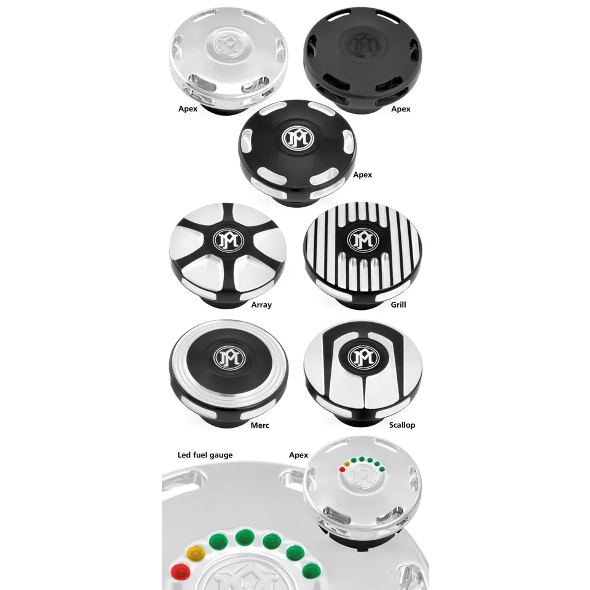 PM Scallop fuel cap Chrome