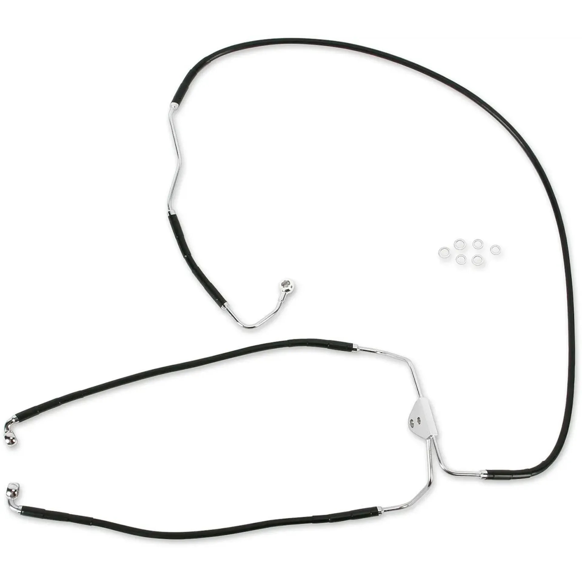 Front Lower Brake Line Black Vinyl Coated Stainless Steel