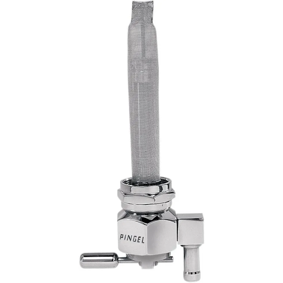 Single Outlet Reserve Fuel Valve Hd Metric Nut Hex Chrome
