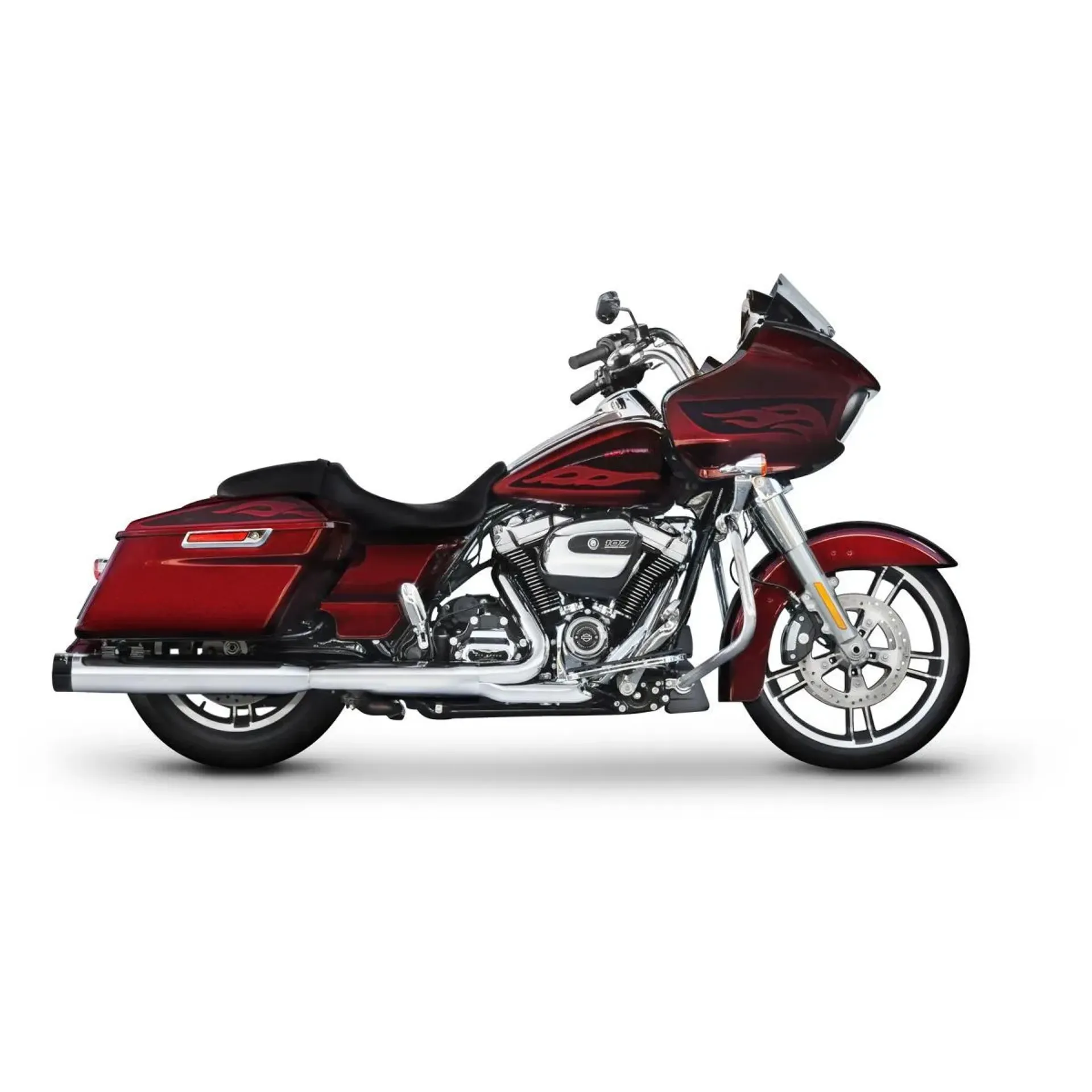 Muffler Slip-On 4″ Chrome W/Black End Caps