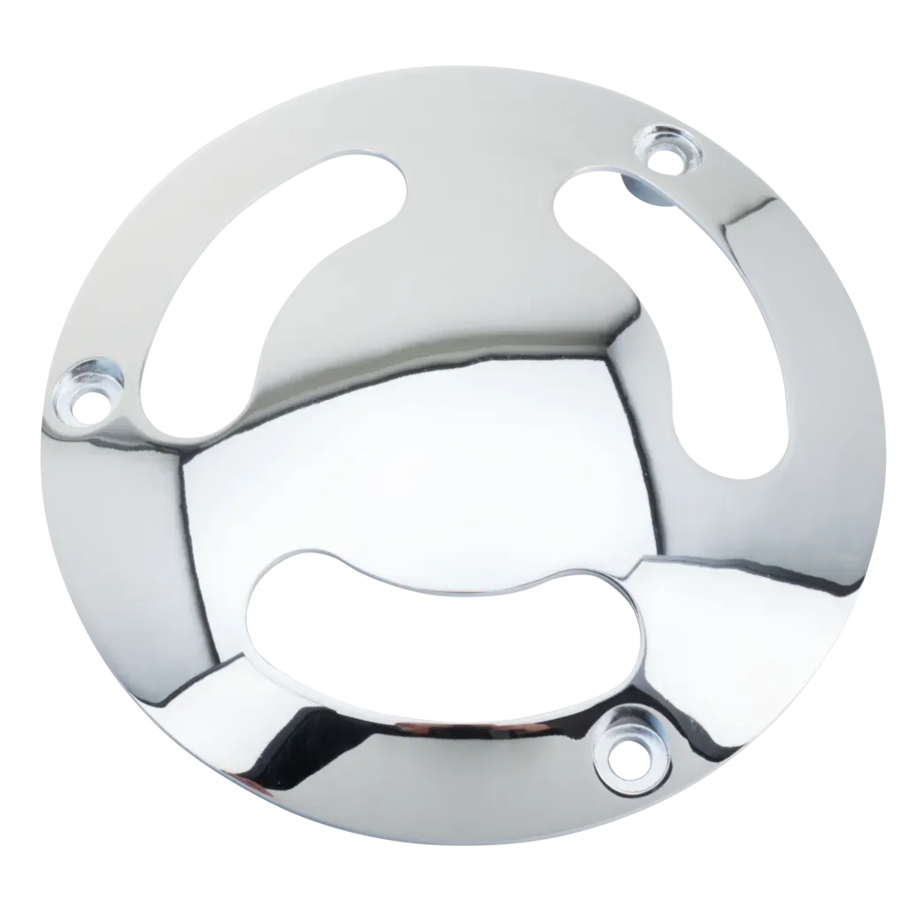 GZP Vented chrome 3-hole derby cover