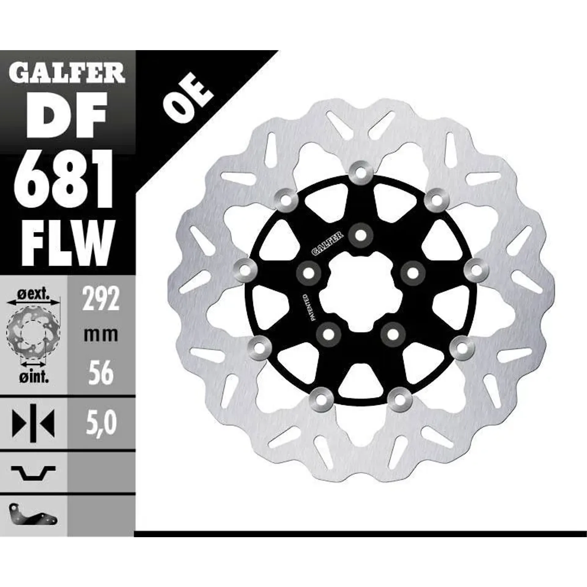 Brake Rotor Floating Wave Steel Center