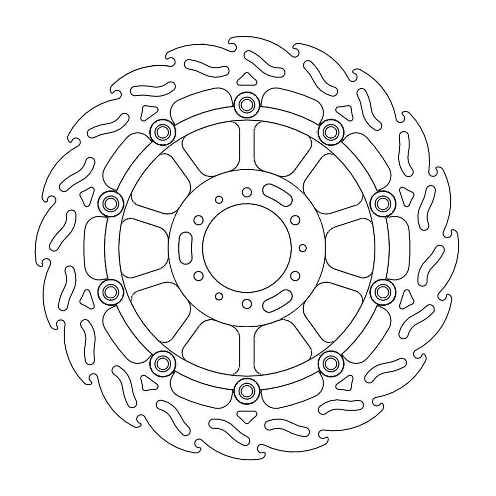 Brake Rotor Floating Flame