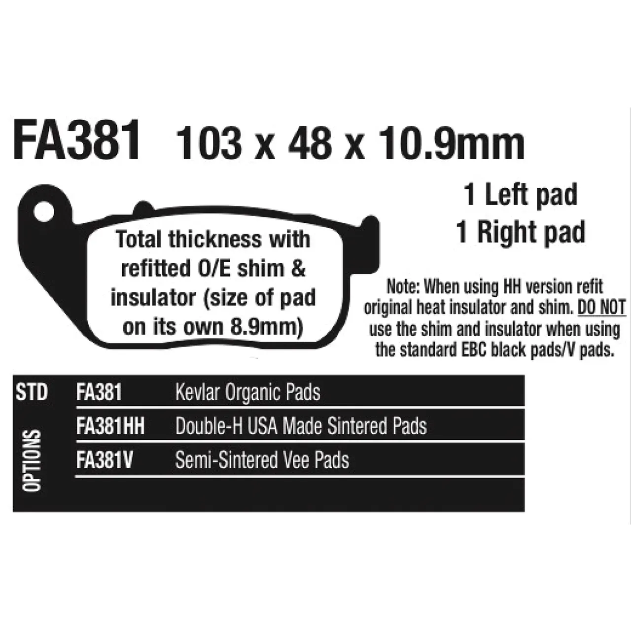 EBC Brake pads XL04-13 front