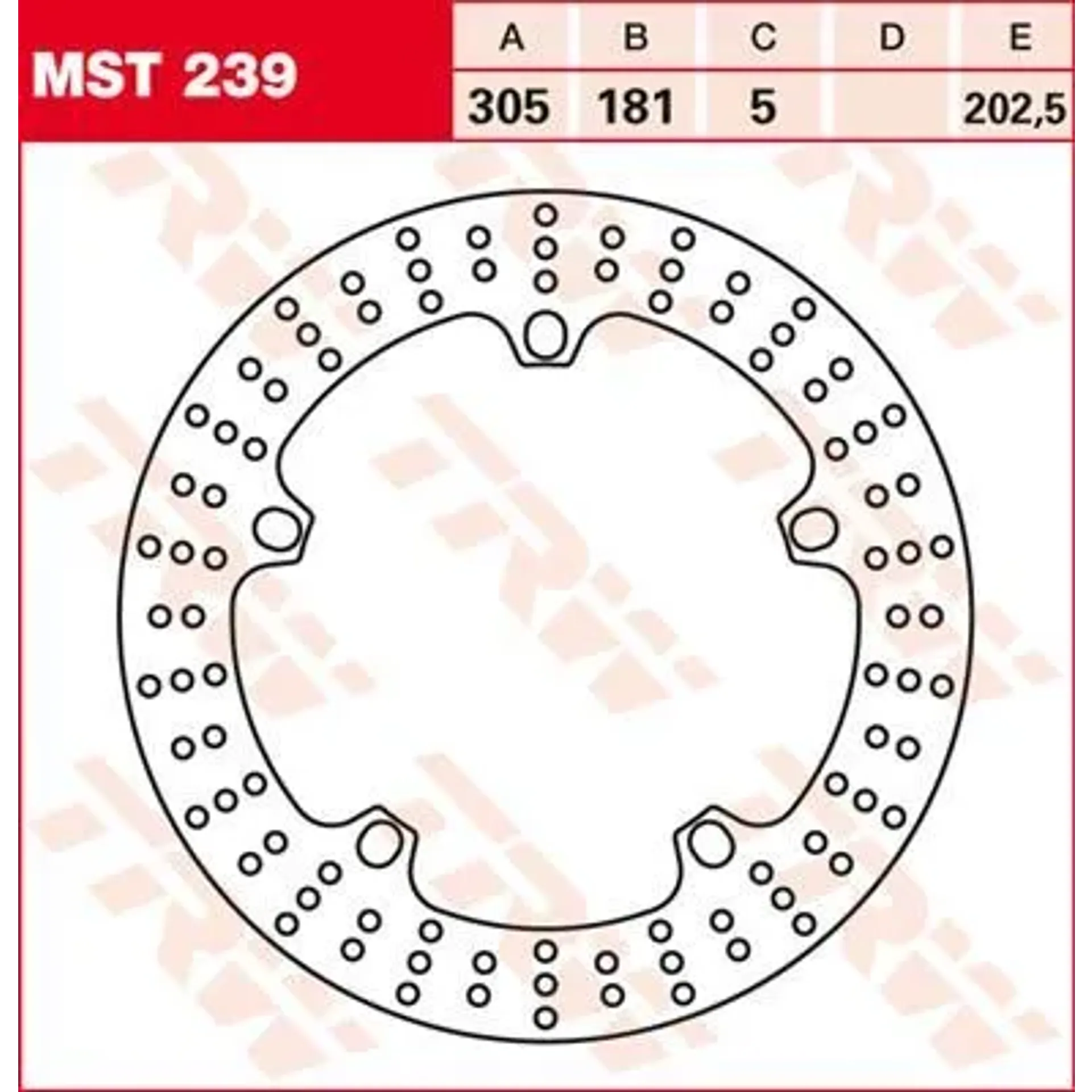 Brake Rotor Fixed 305 Round Front