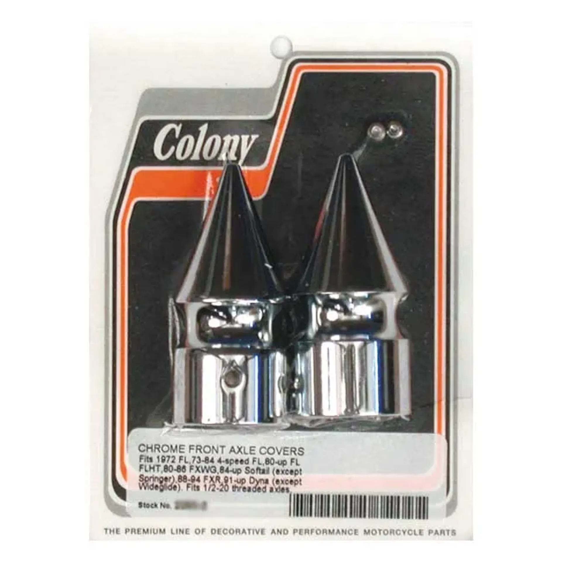 Colony front axle nut covers