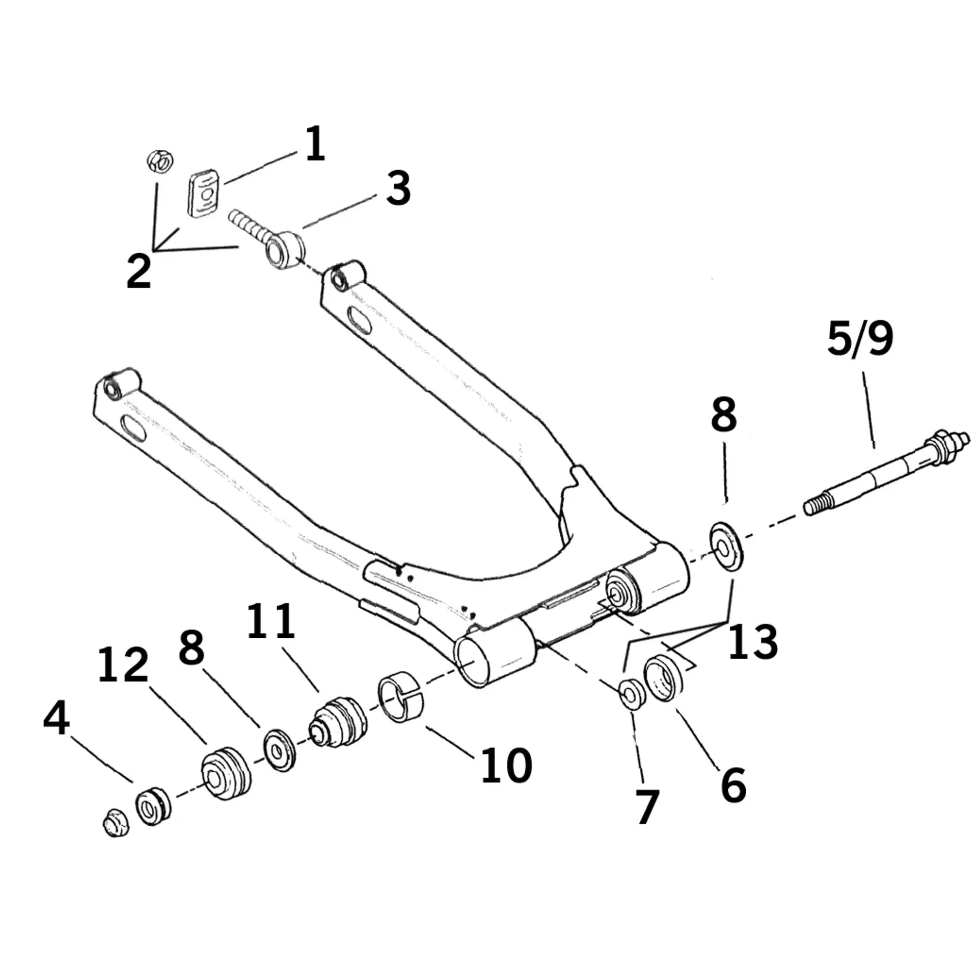 Axle adjuster set FLH/T84-96