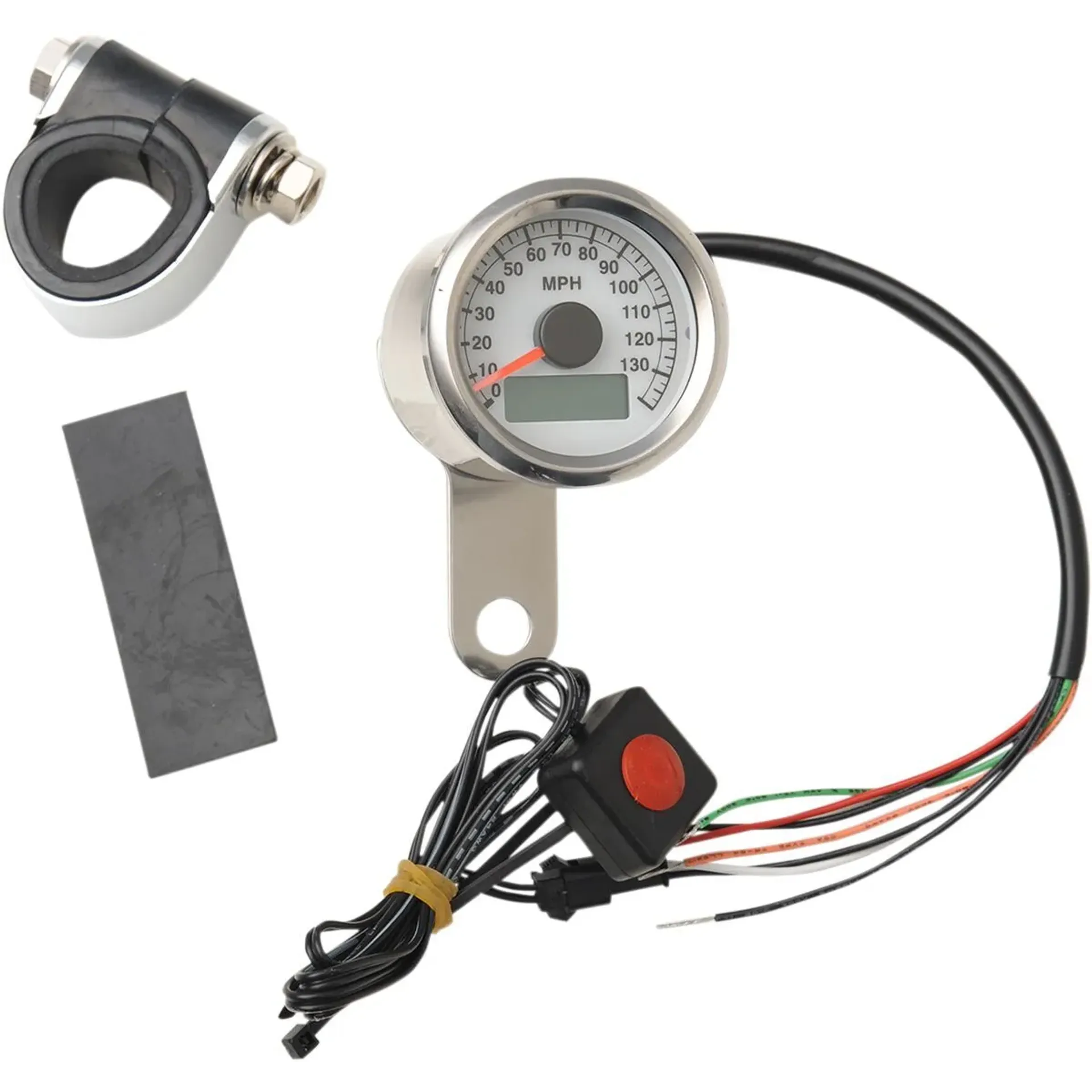 Electronic Speedometer 1.8″ Polished White Face