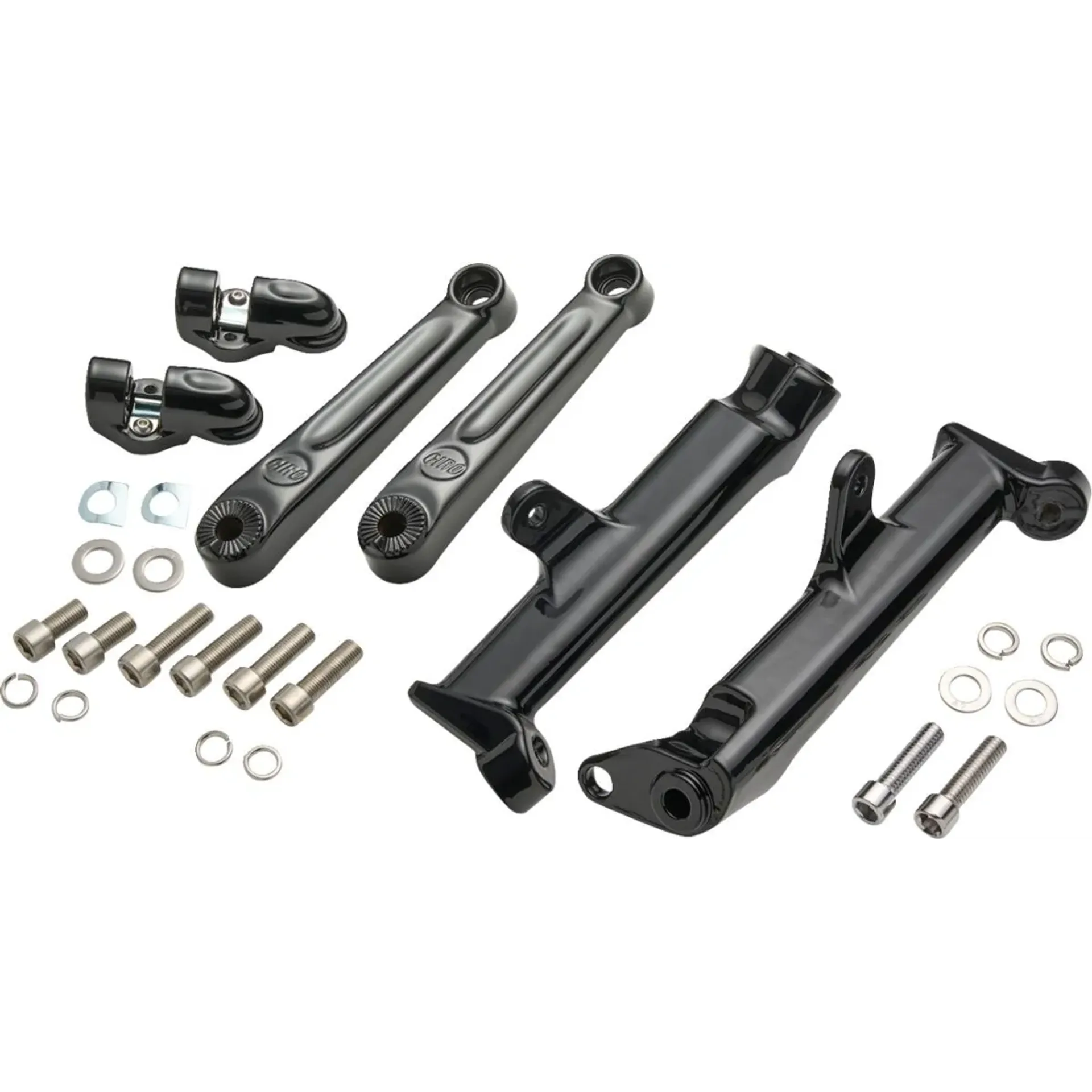 Frame Mounted Adjustable Highway Peg Mount – Black – Extended