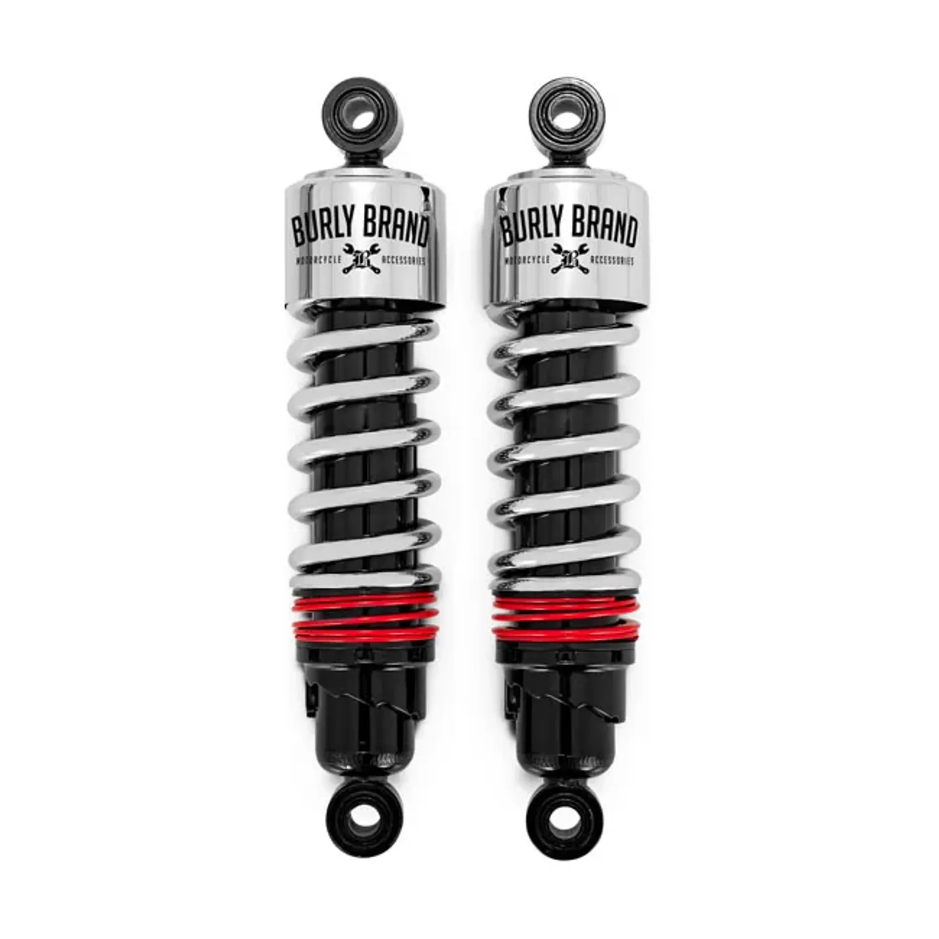 Burly, Slammer Plus shock set 11.5" chrome