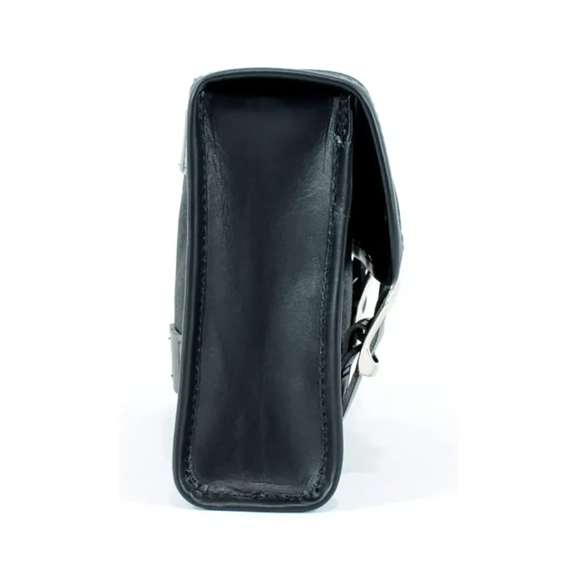 Longride, %27%27Mini%27%27 waxed cotton saddlebag. Black