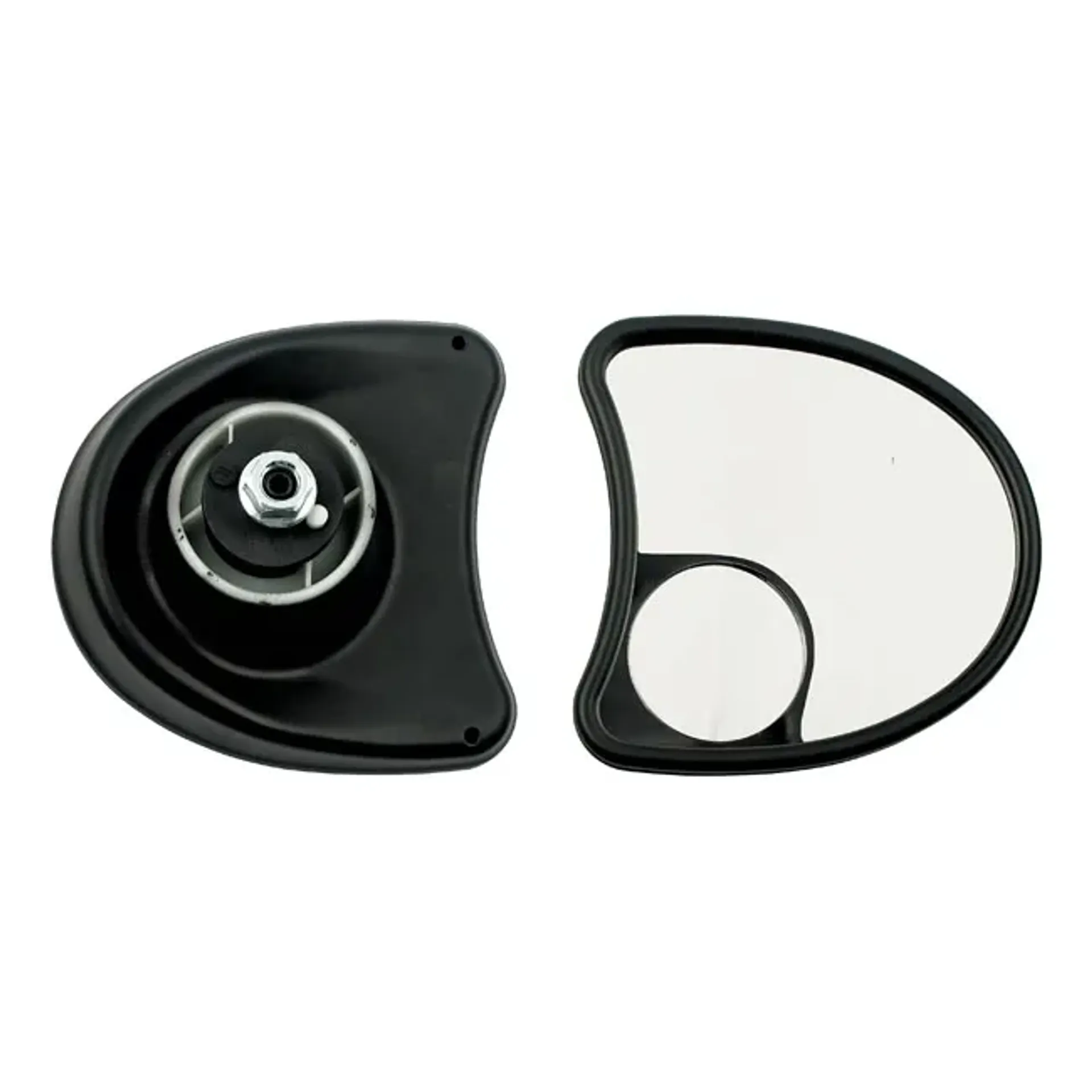 Touring fairing mount mirror kit. Dual vision, black