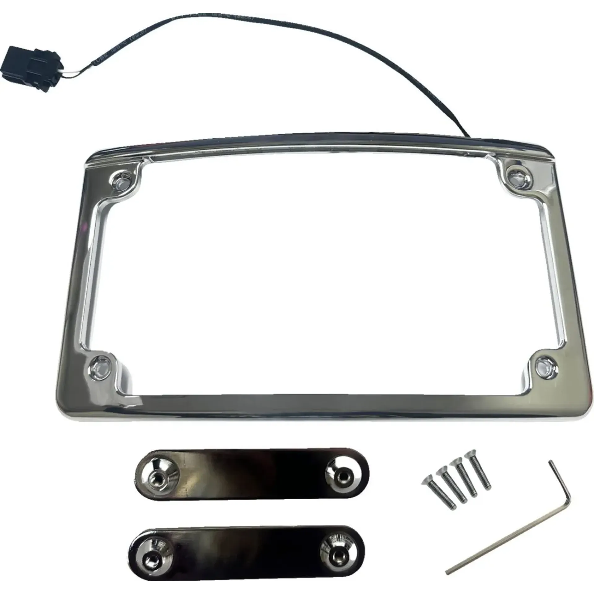 Frame License Plate Lighted Chrome