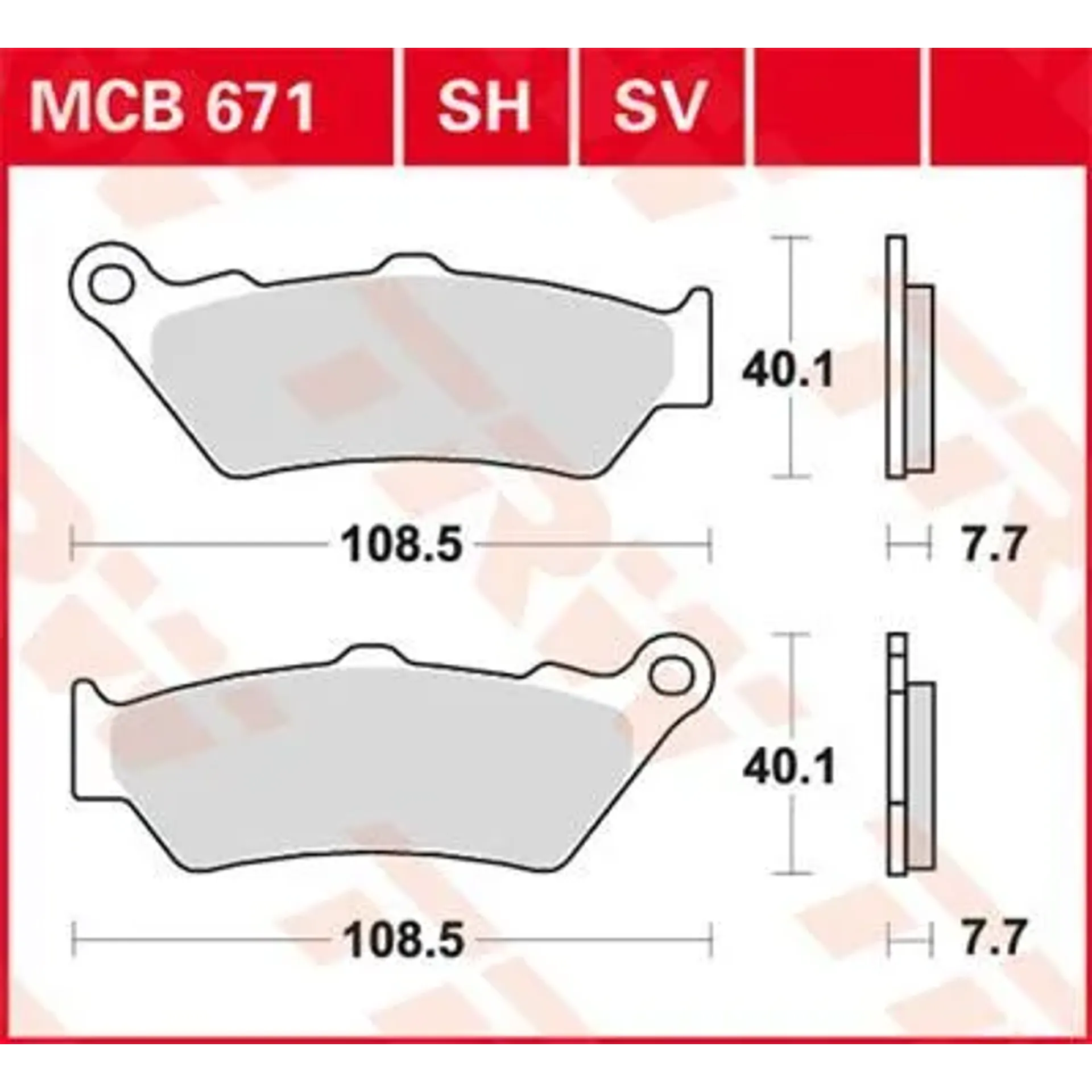 Brake Pad Sv Sinter Performance Street