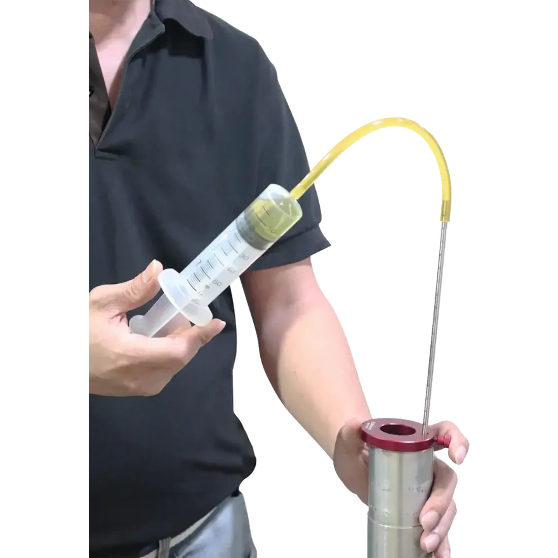Fork oil level gauge