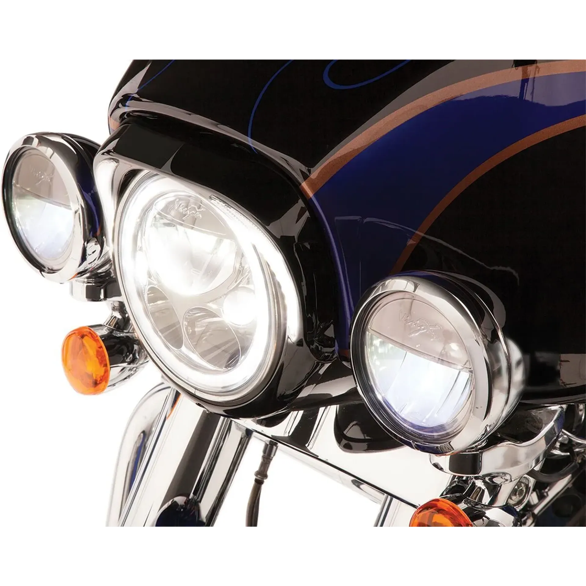 Headlight Bezel Fang Led Black