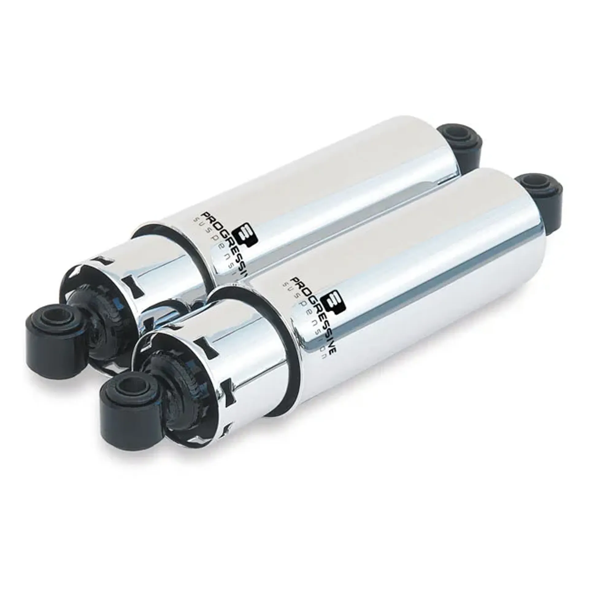 PS, 412 series shock set. 11". Heavy Duty. Chrome full cover