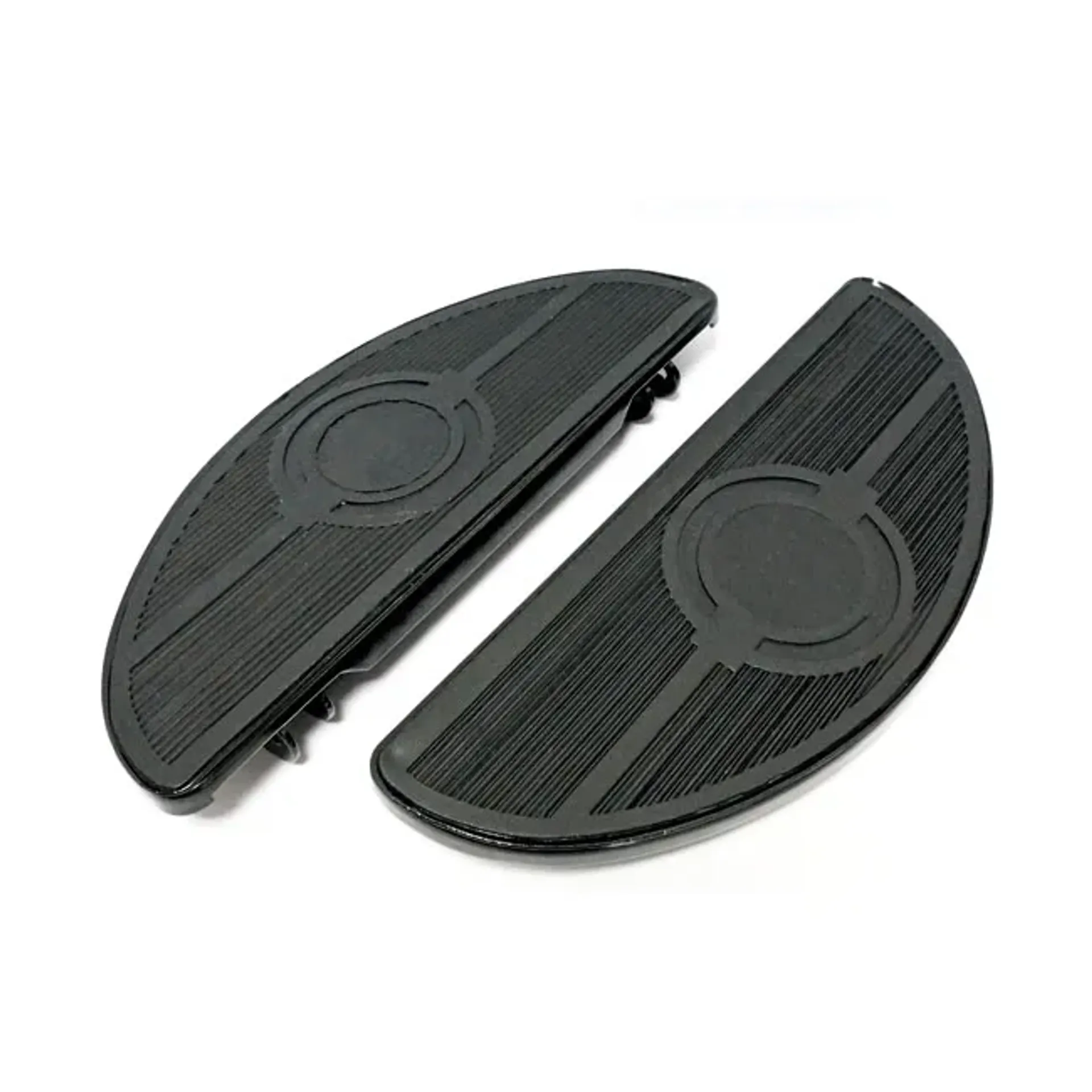 Oval early style floorboards. solid. Black