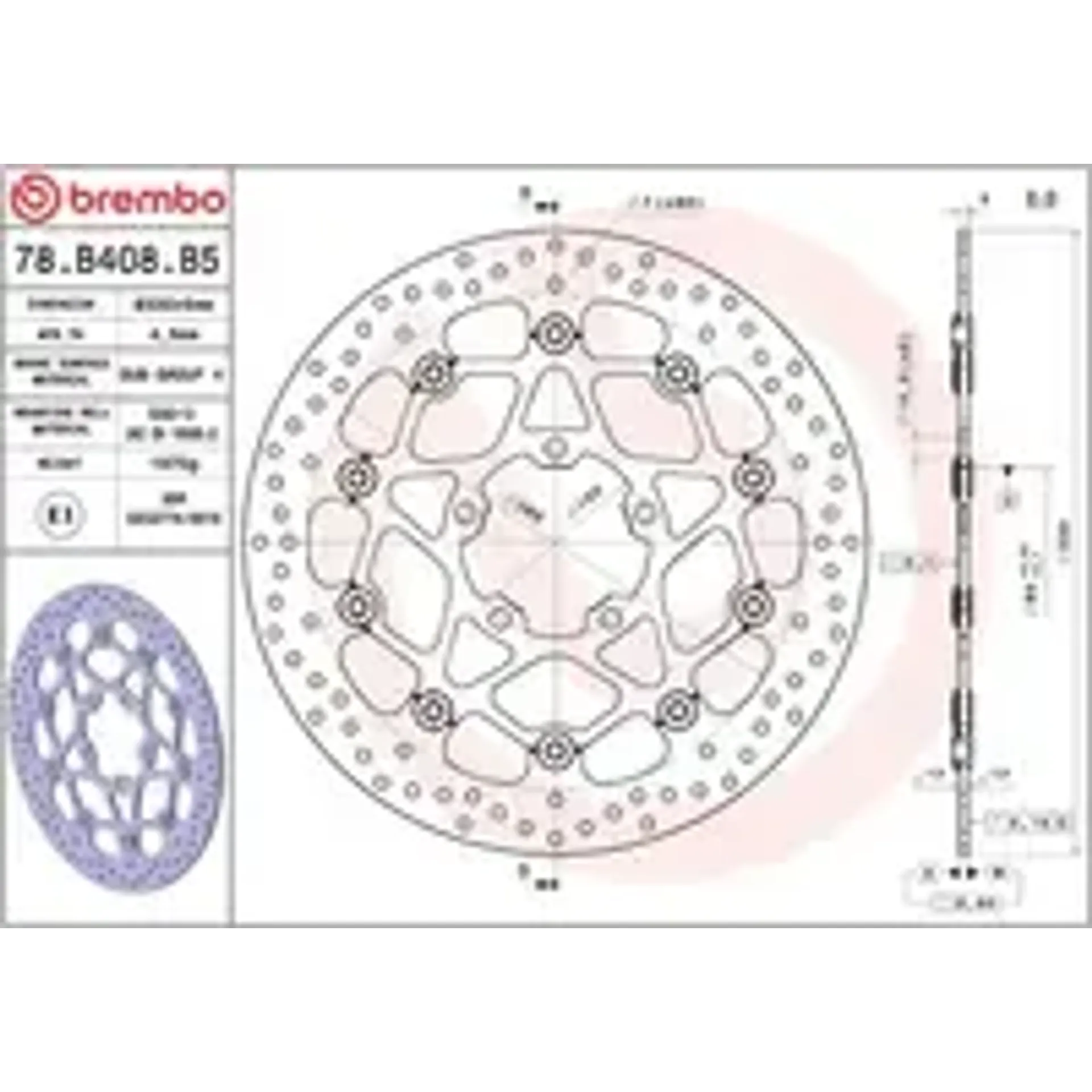 Brake disc float fr
